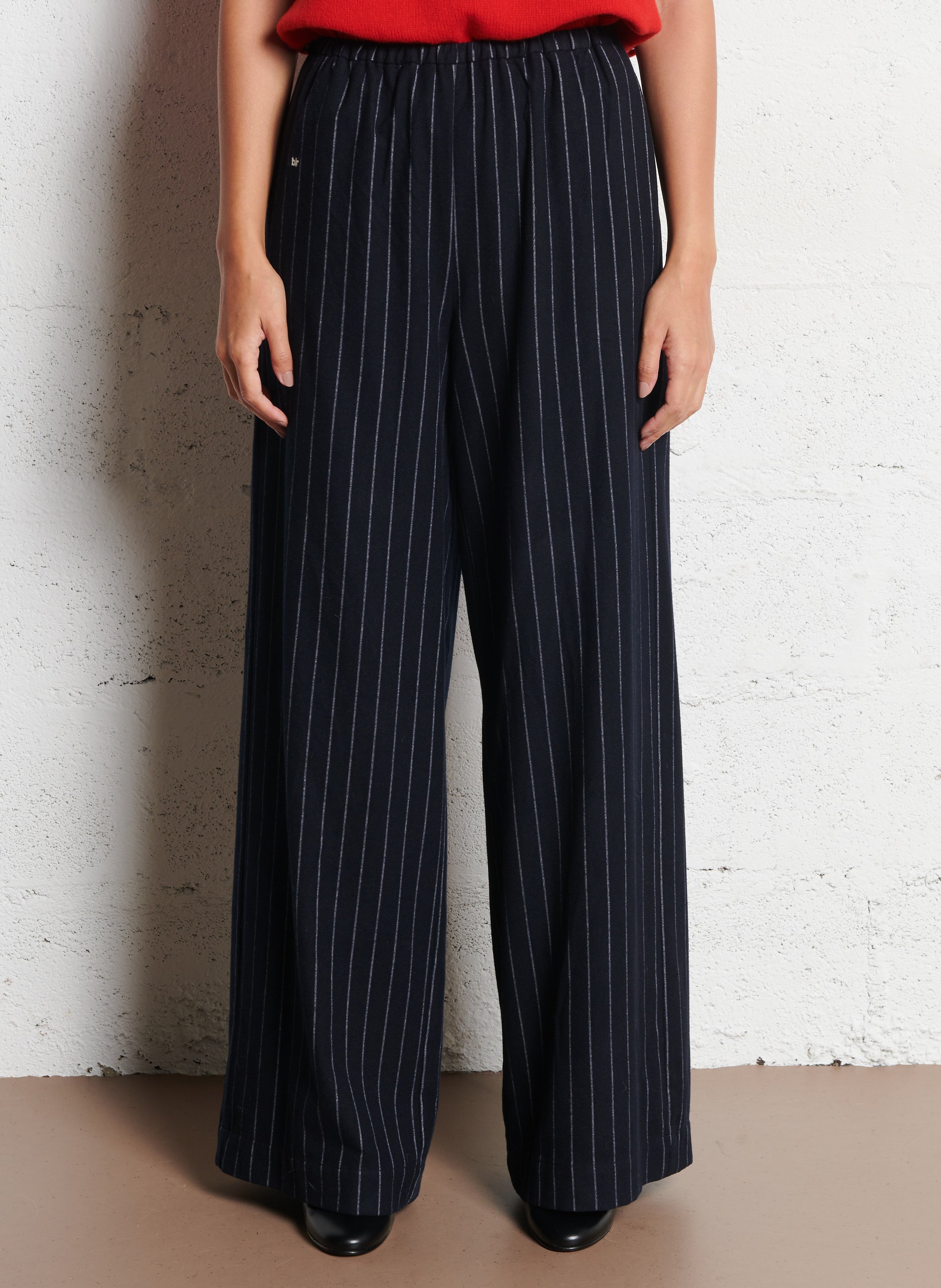 Wijde, gestreepte broek BELLEROSE Gestreepte