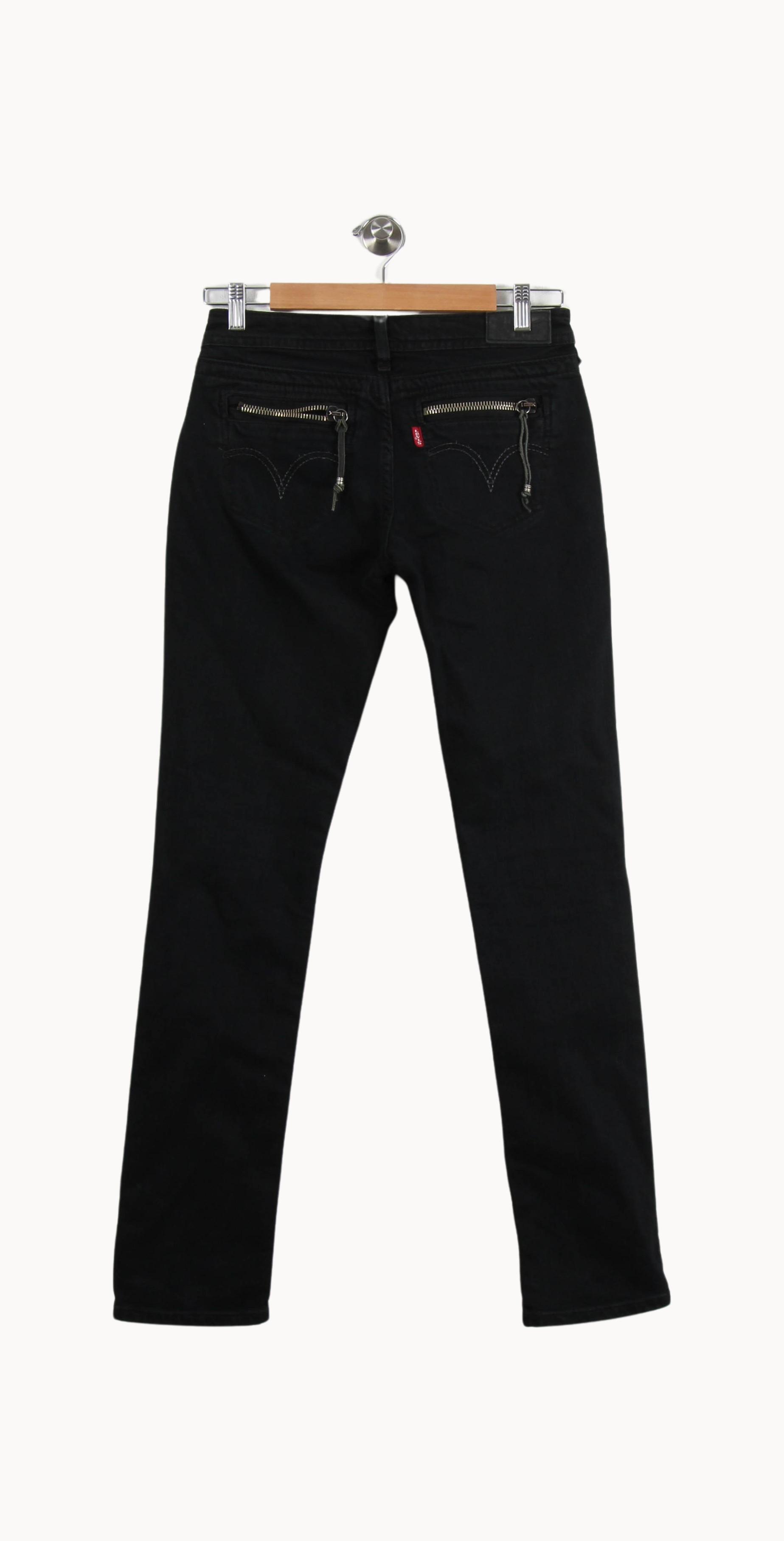Cropped slim jeans with studs LEVI'S - Seconde main Black
