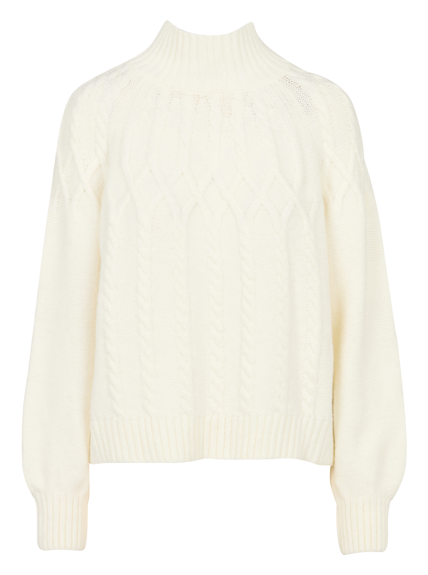 Pull oversize col montant I CODE Blanc
