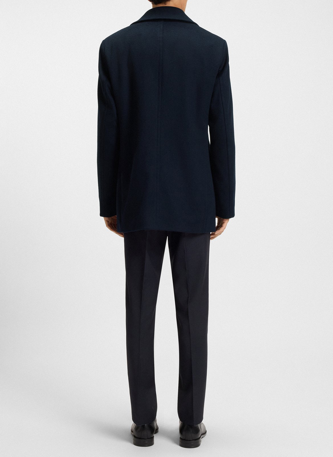 Classic-collar wool-mix coat BOSS Blue