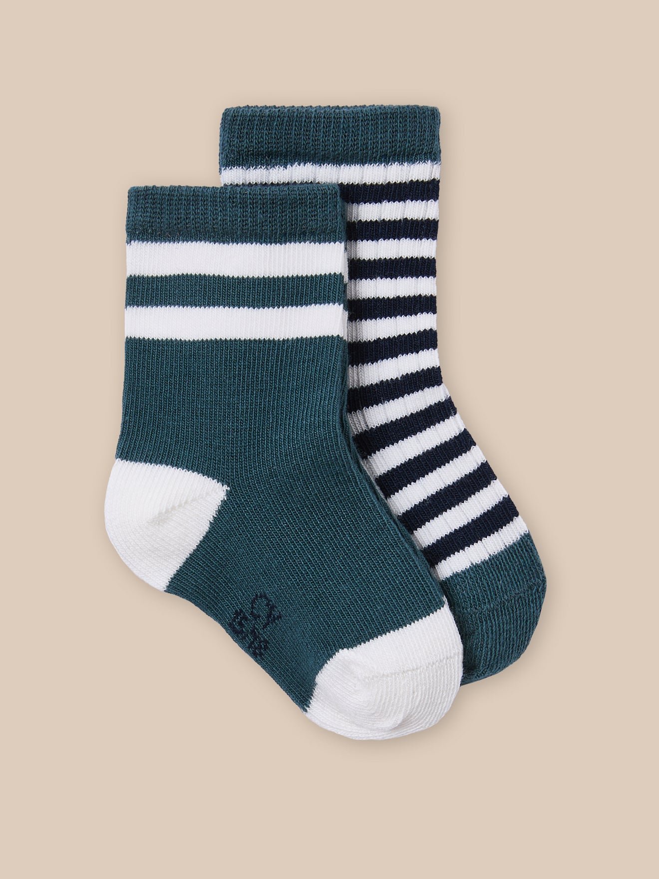 Set of 2 ribbed socks CYRILLUS Green