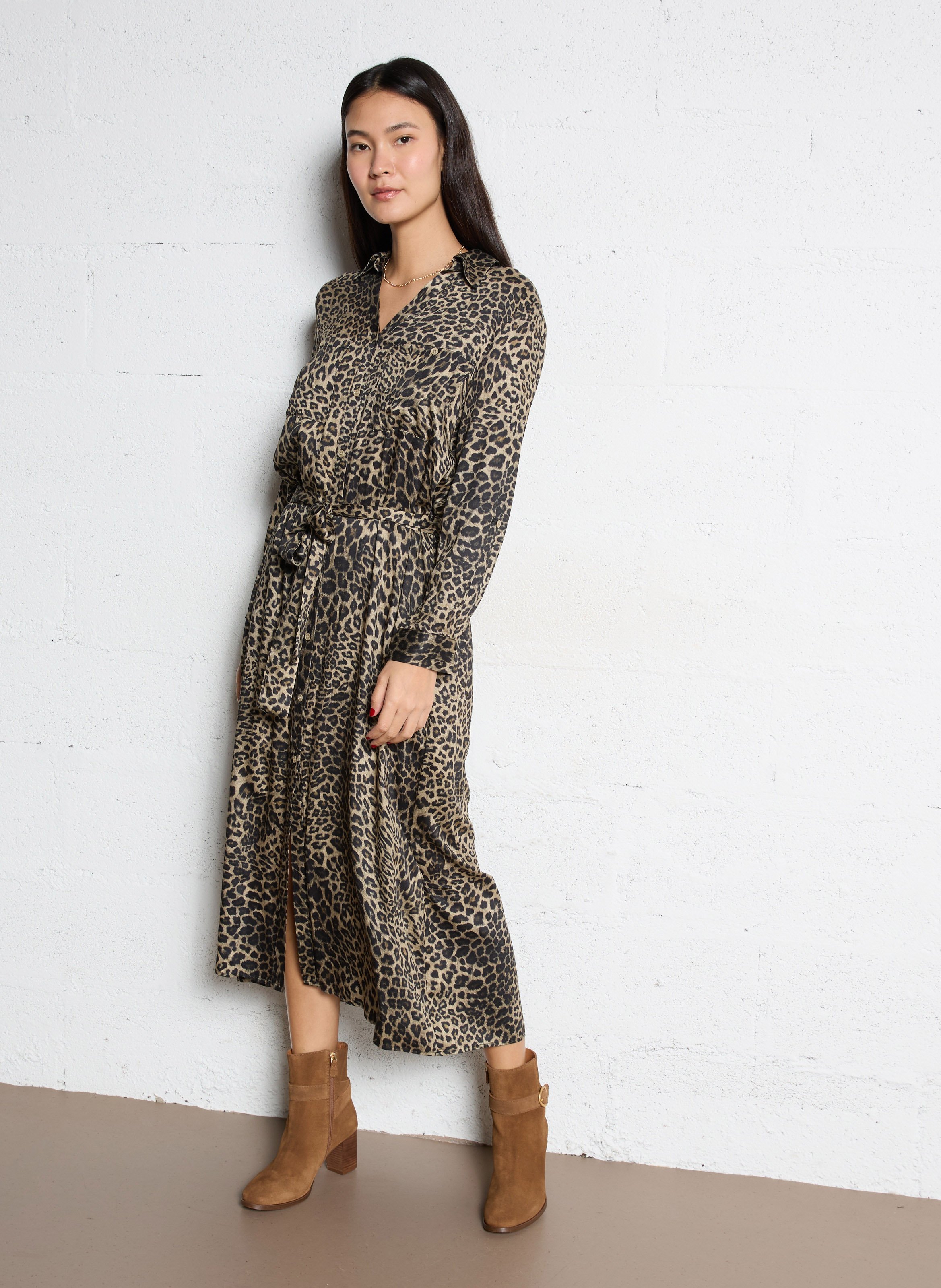 Enkellaarzen van veloursleer MAISON TOUFET Beige