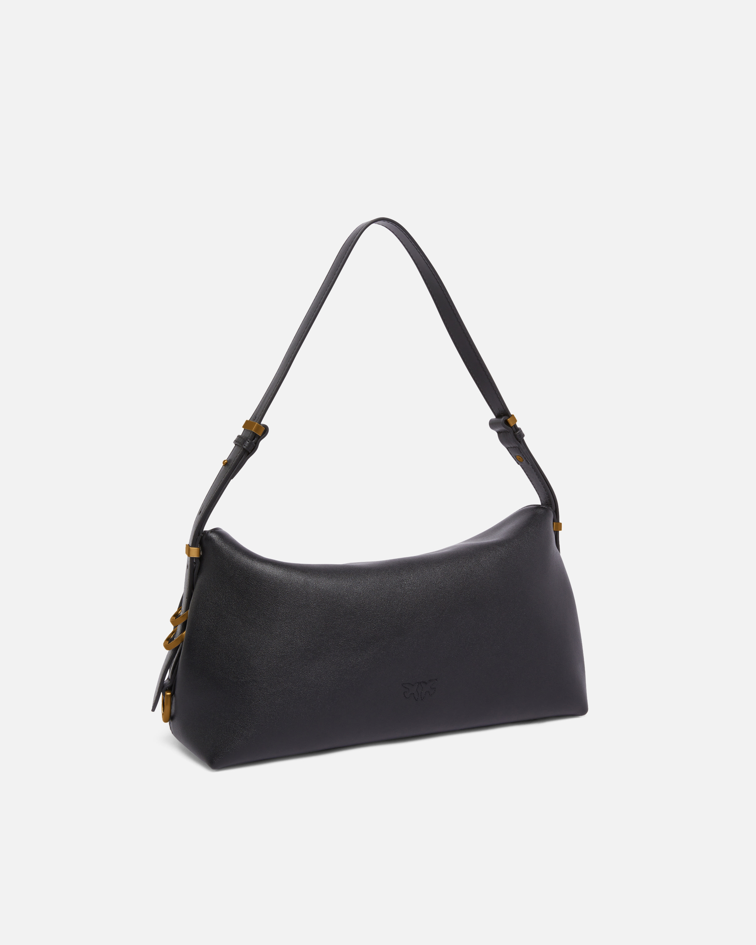 Sac porté épaule moyen saddle bag en cuir PINKO Noir
