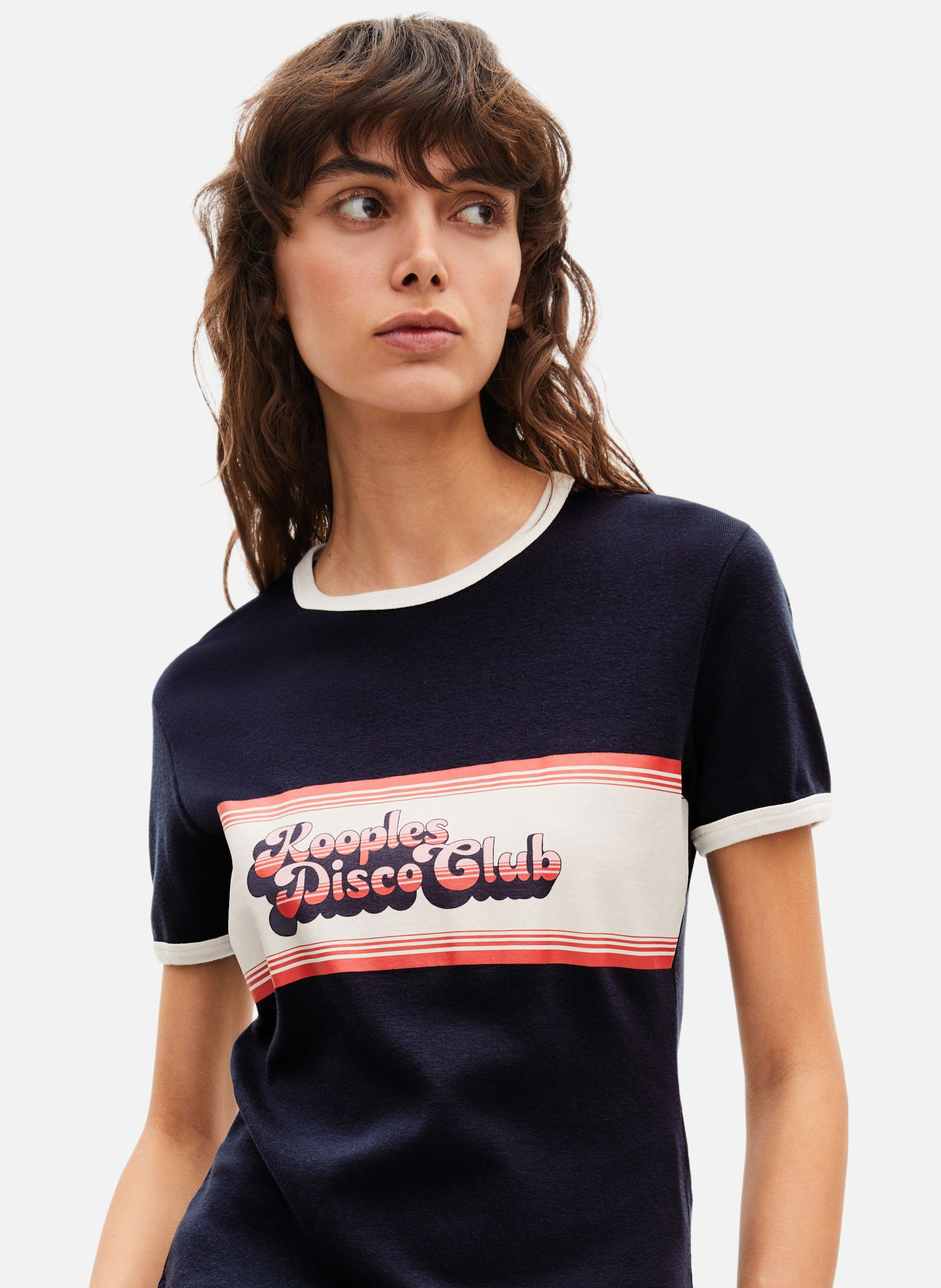 T-shirt with screen printing THE KOOPLES Blue