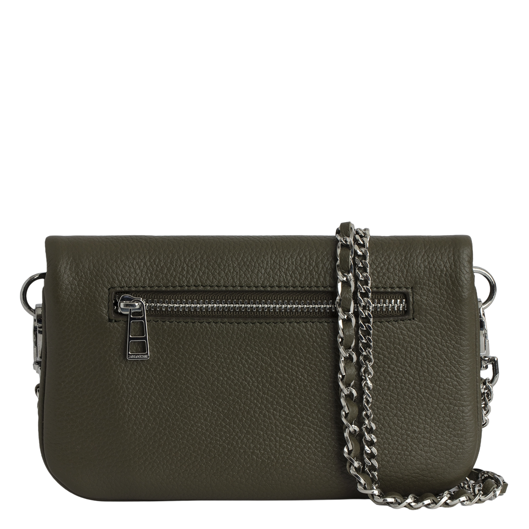 Leather clutch bag Green