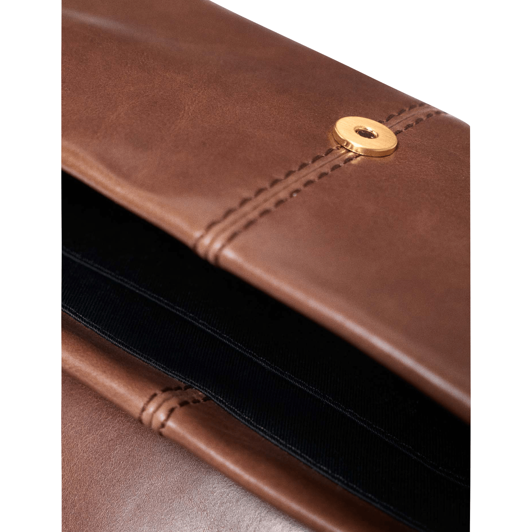 Sac bandoulière à rabat en cuir MAJE Marron