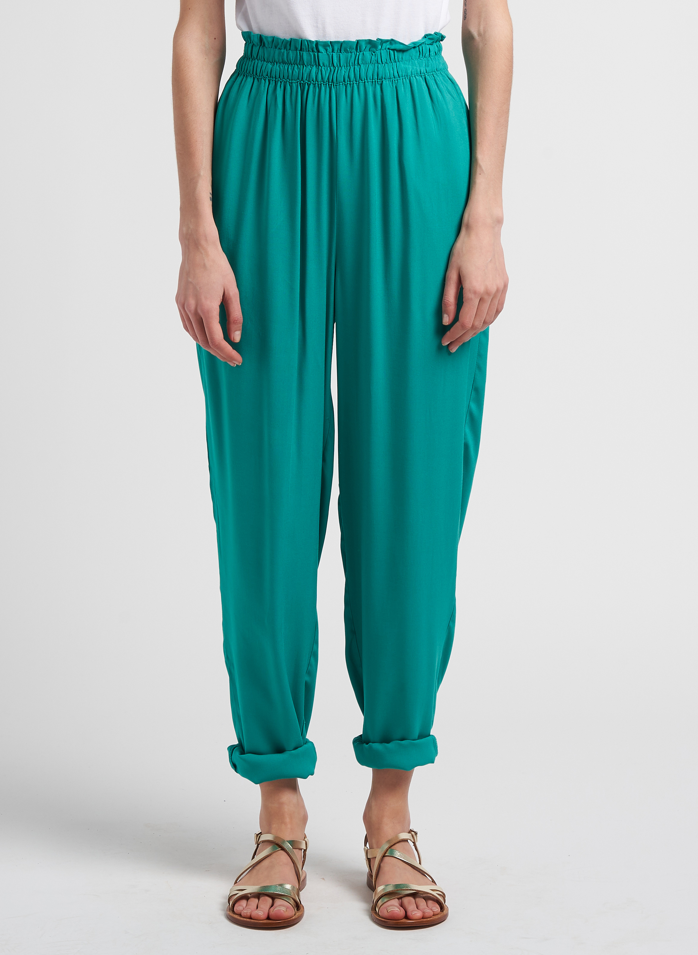 Pantalon fluide  VILA Vert