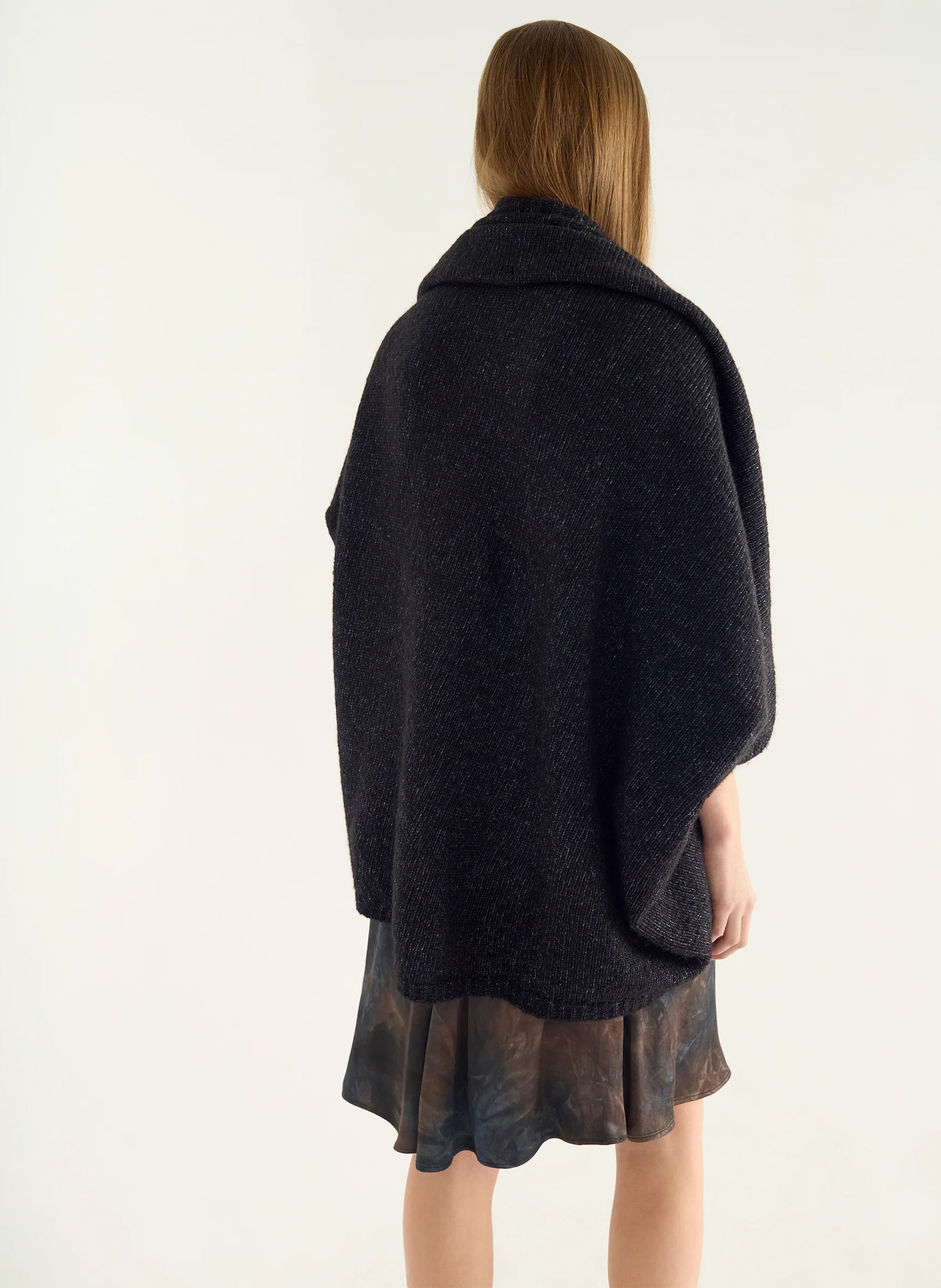 Ärmellose lockere Weste in Uni-Farbe ACOTE Schwarz