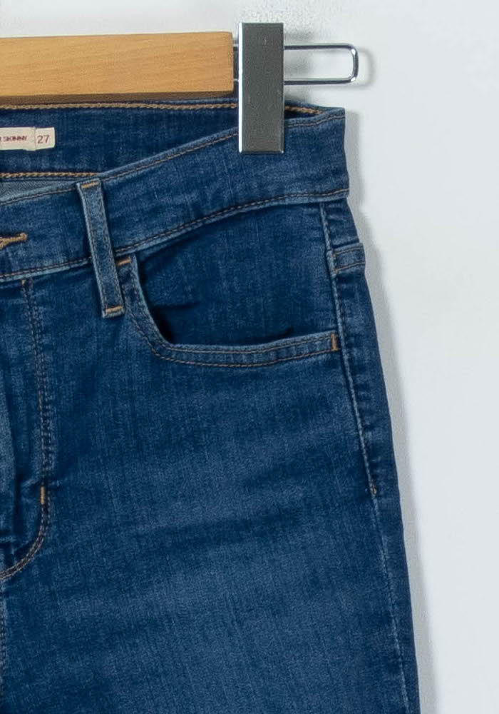 Cropped slim jeans with studs LEVI'S - Seconde main Blue