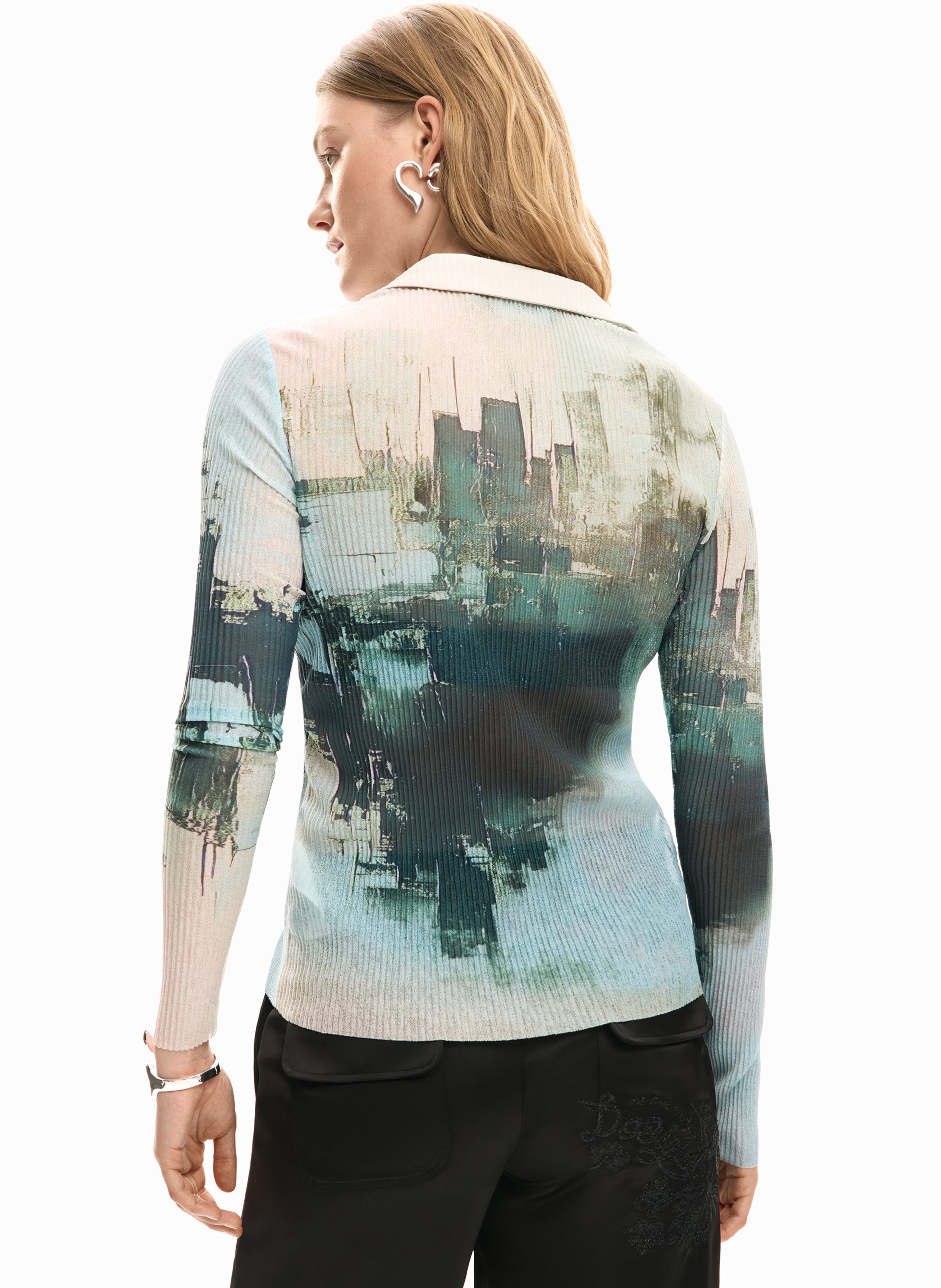 Chemise col classique imprimé DESIGUAL Noir