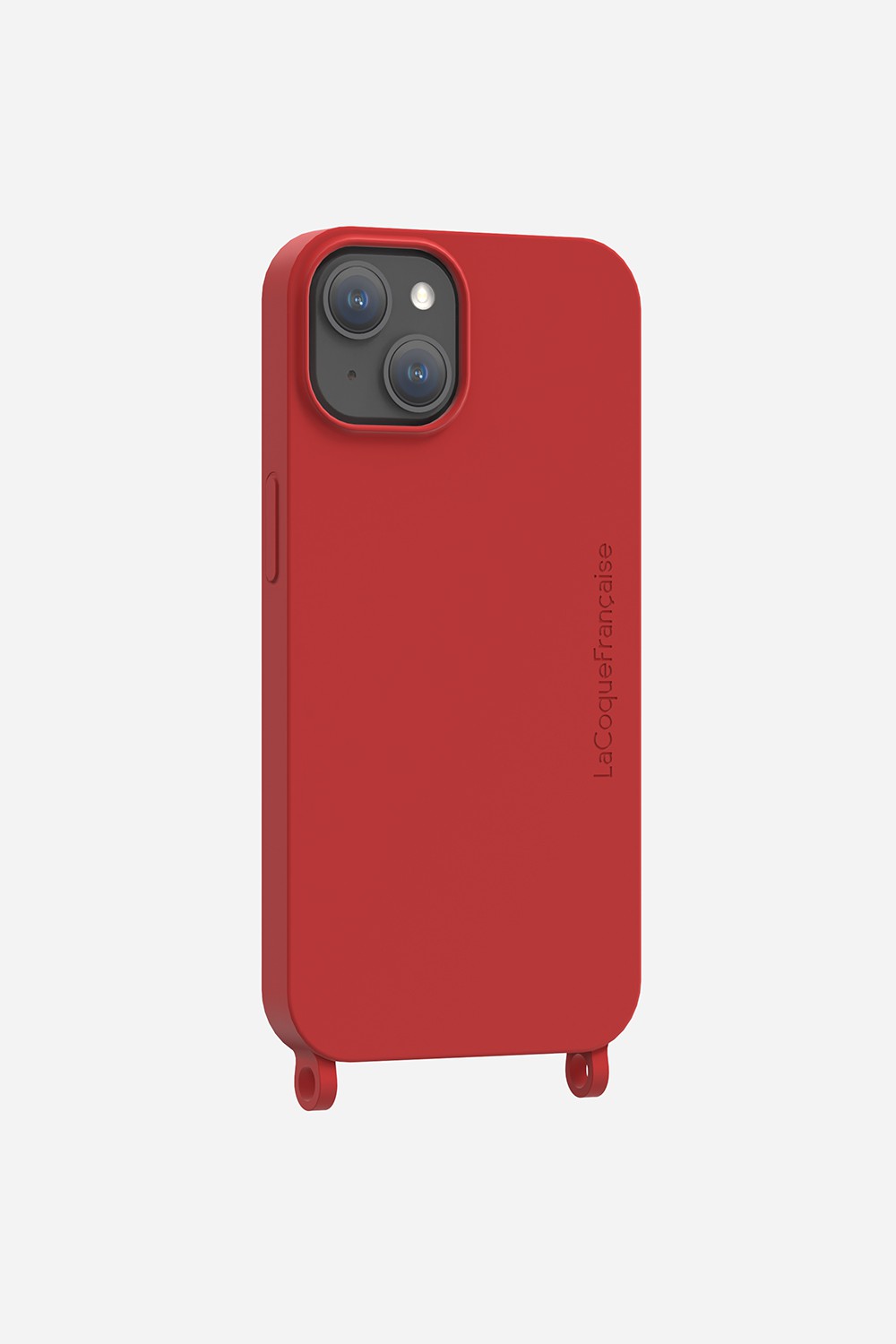 Soft touch phone case with rings for iPhone 15 Plus LA COQUE FRANCAISE Red