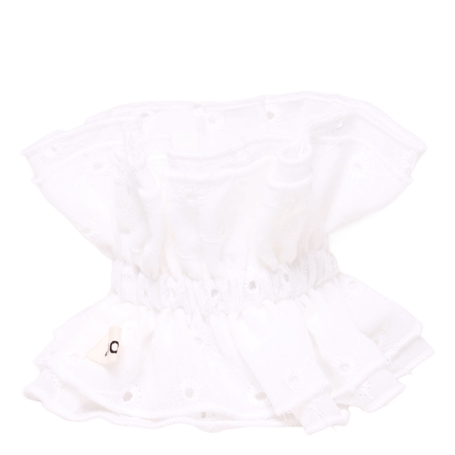Maxi chouchou en broderie anglaise CHOU AU CARRE Blanc