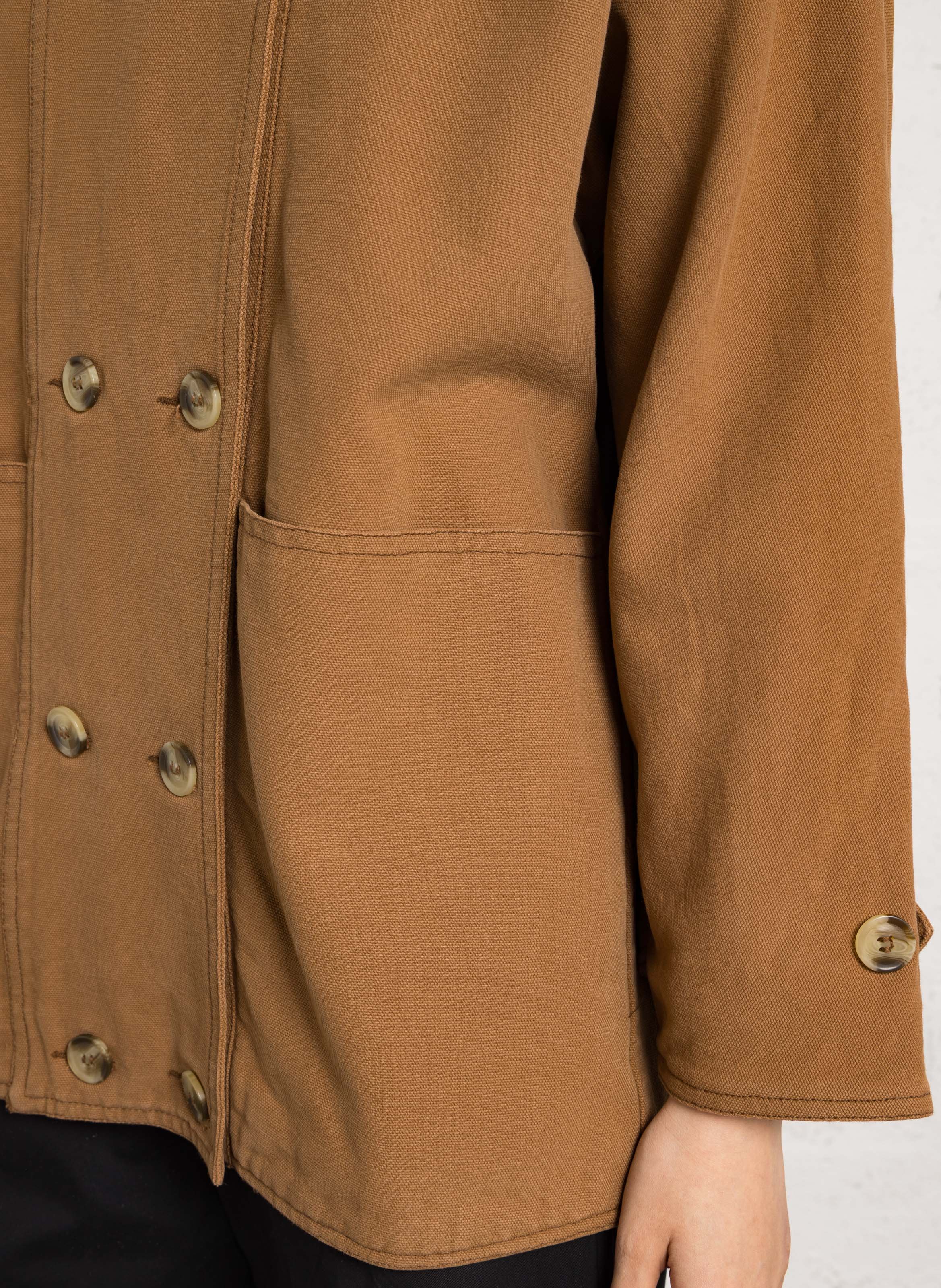 Oversize-Jacke aus Baumwolle mit Stehkragen LEON & HARPER Braun