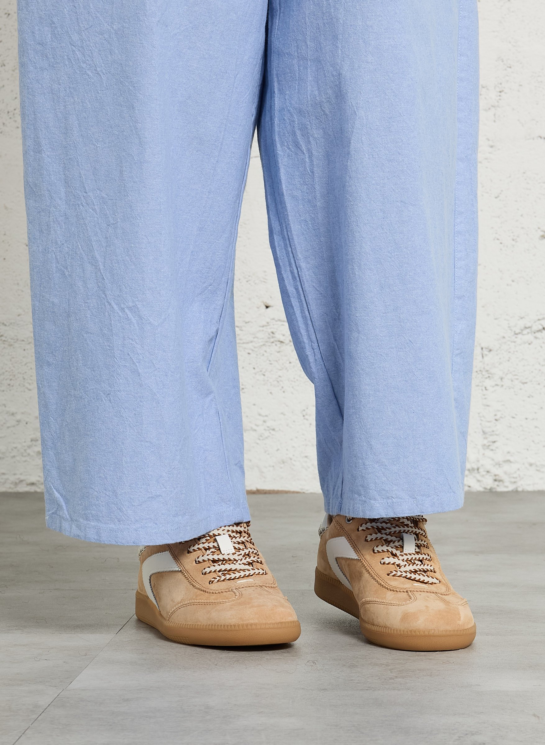 Sneaker mit Schnürung aus Wildleder 0'105 Braun