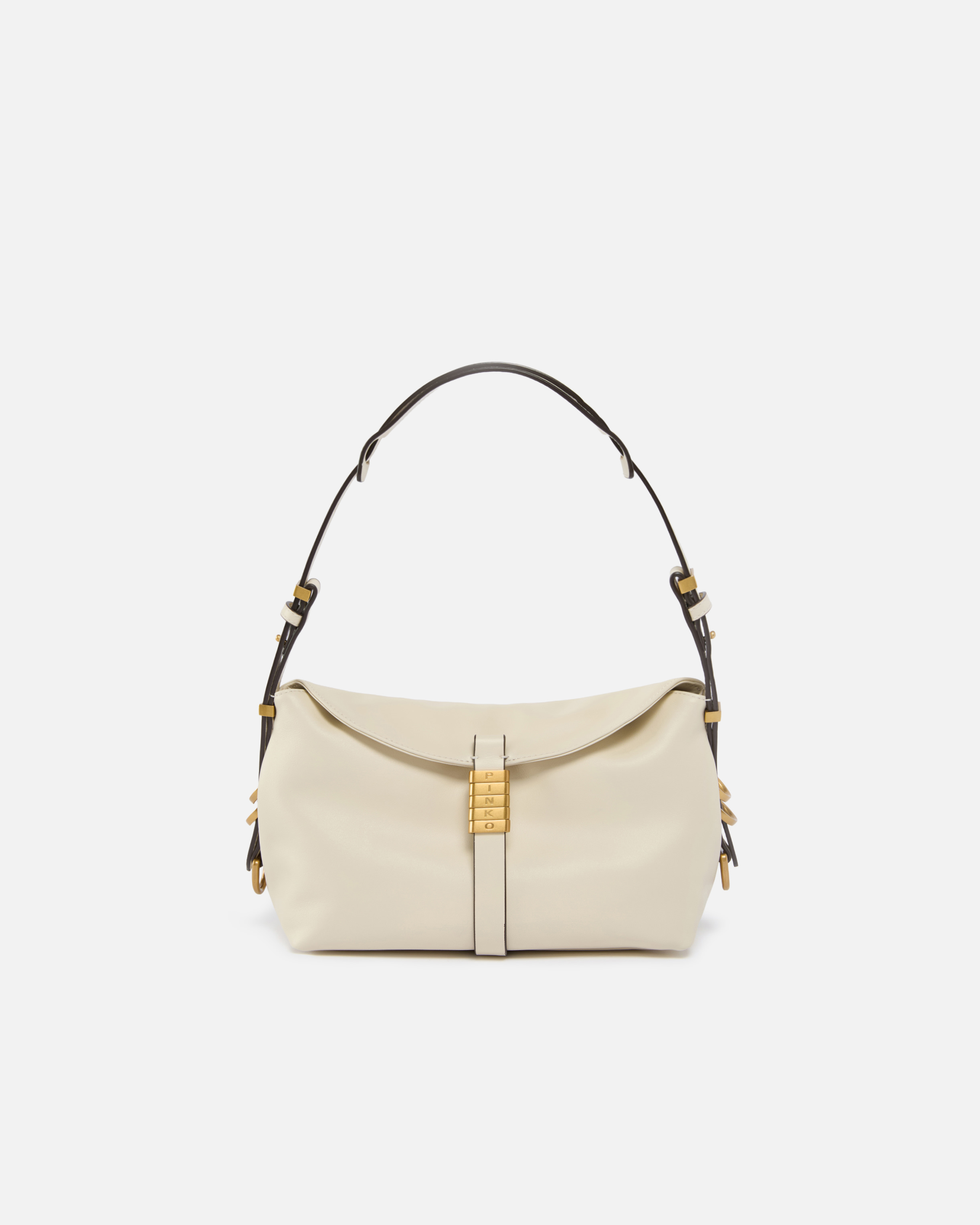 Small leather saddle bag shoulder bag PINKO