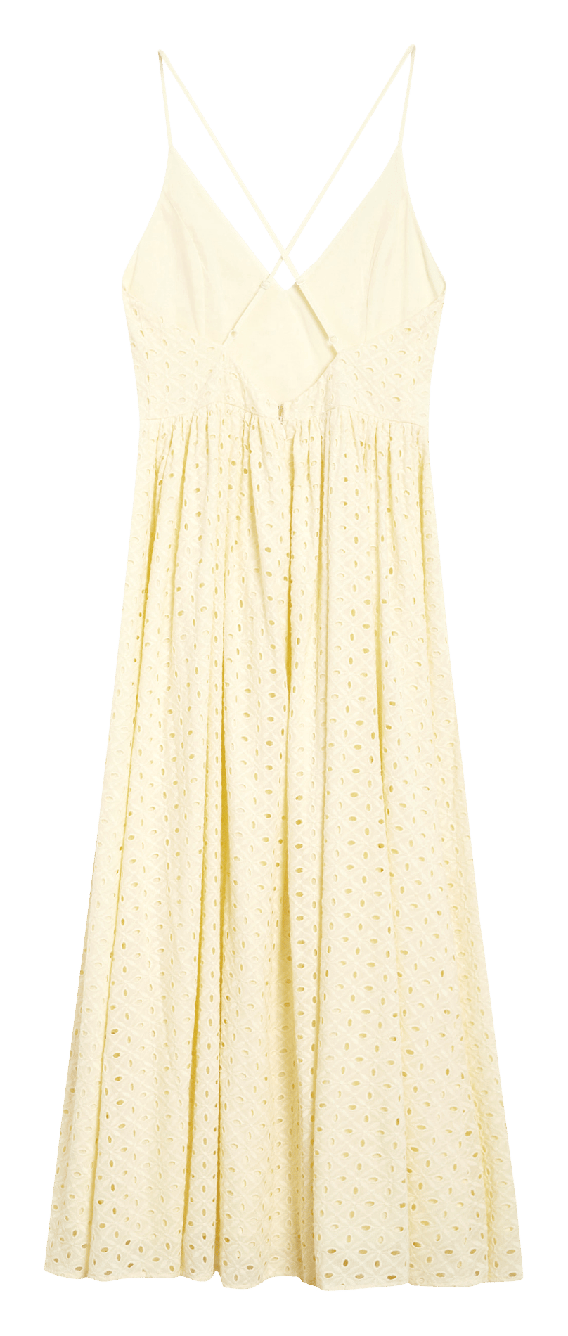 Langes Baumwollkleid mit V-Ausschnitt GRACE ET MILA Gelb