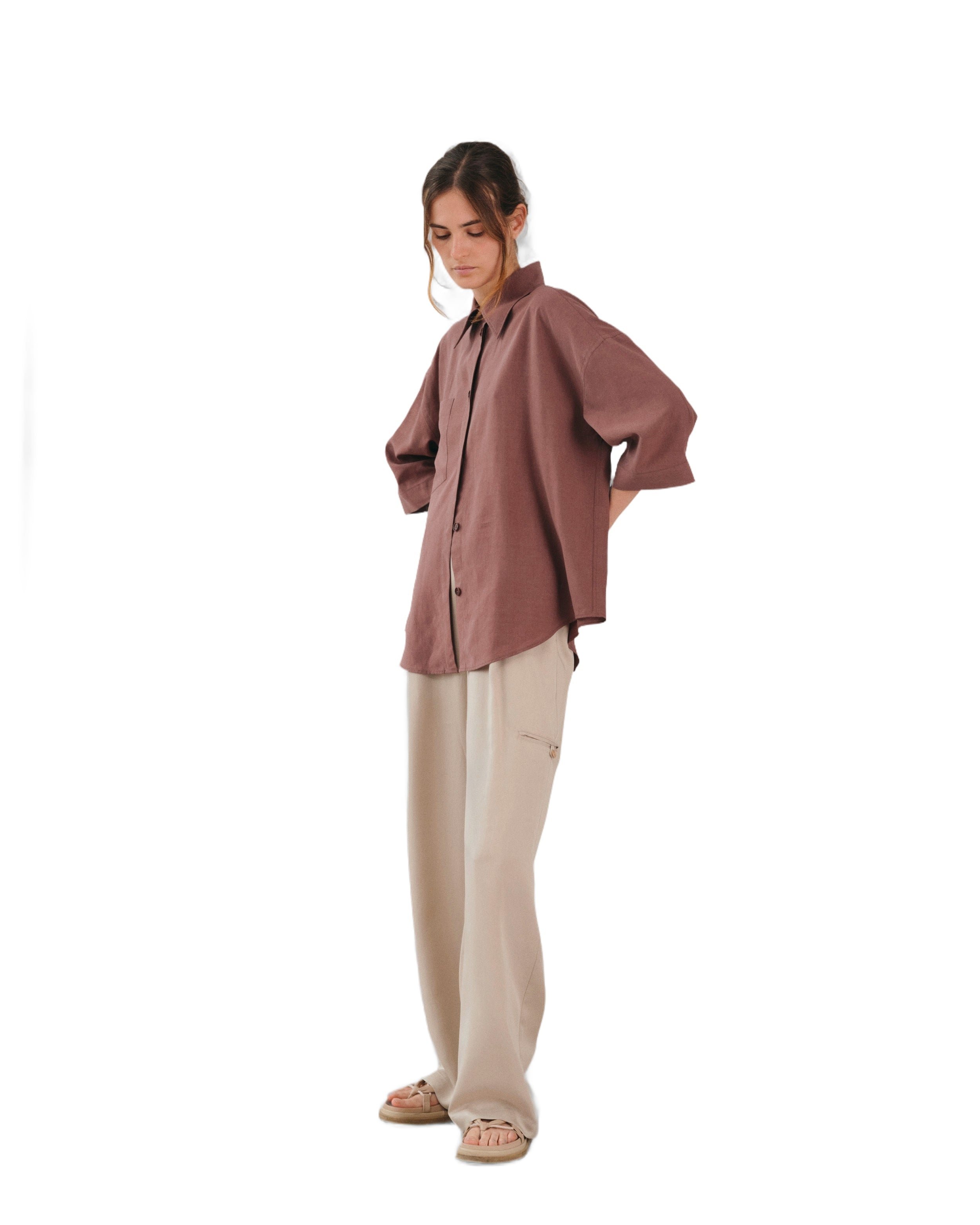 Wide leg pants Noyoco Beige