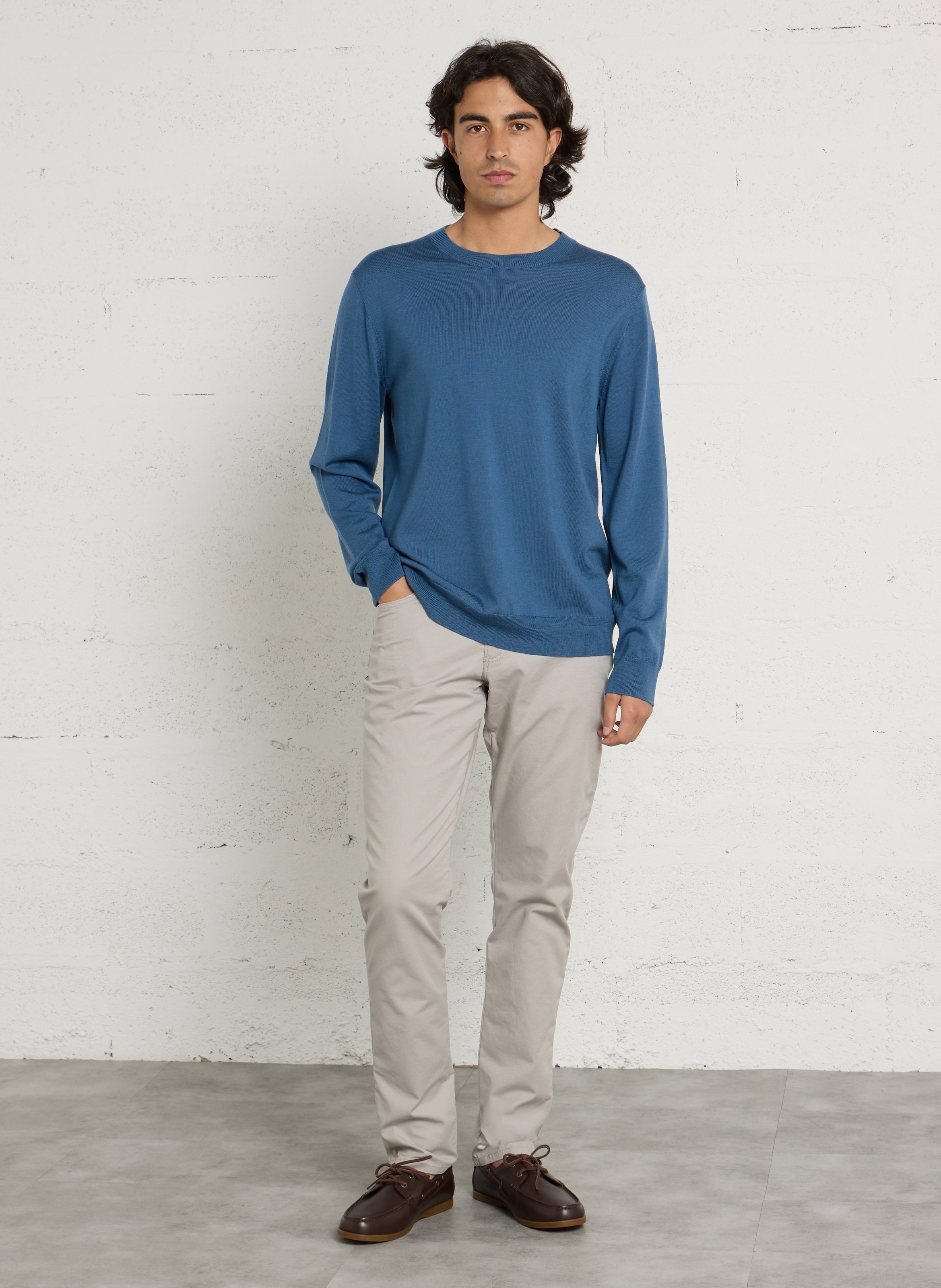 Pantalon chino droit uni HACKETT Marron