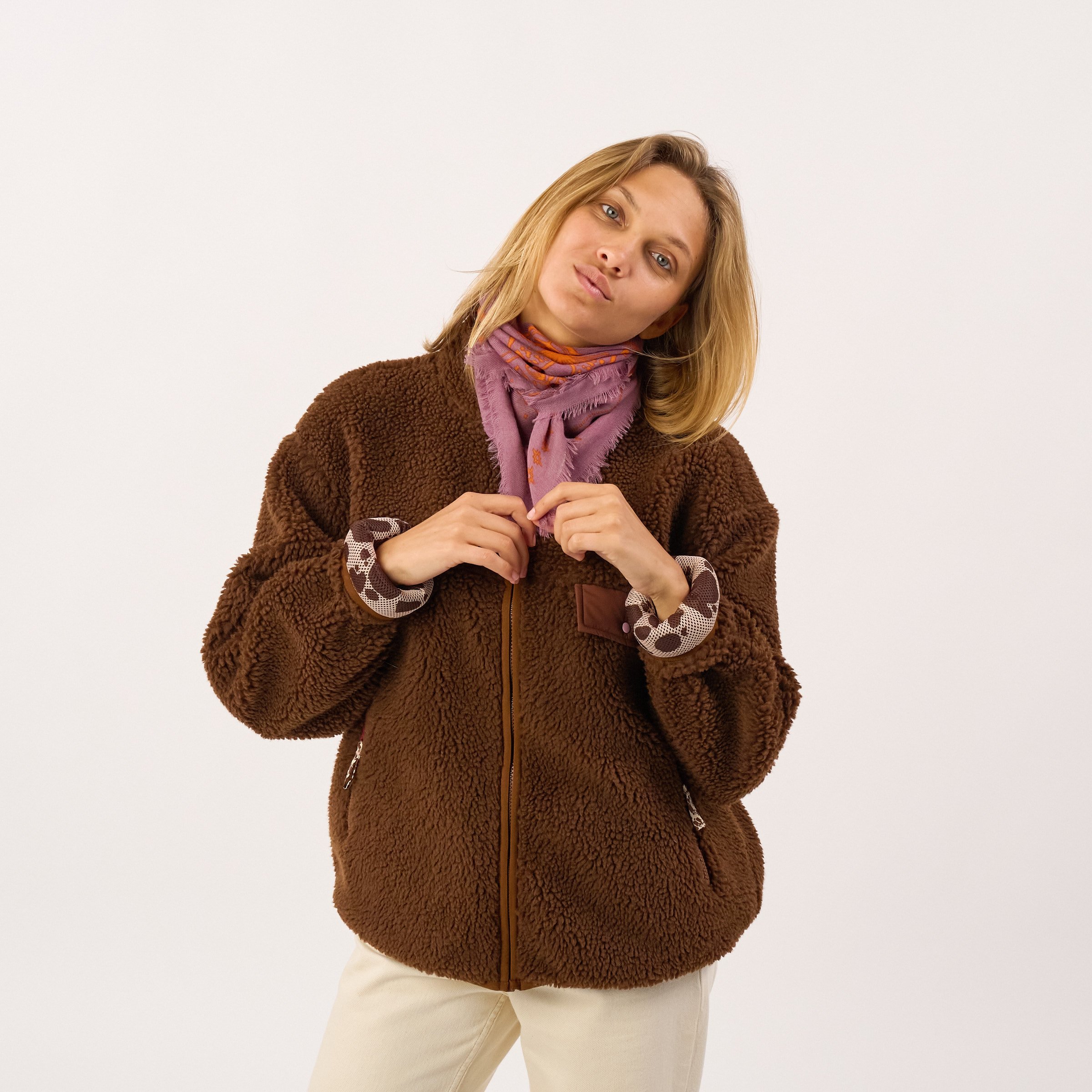 Small wool scarf alice | Purple BILLYBELT Women