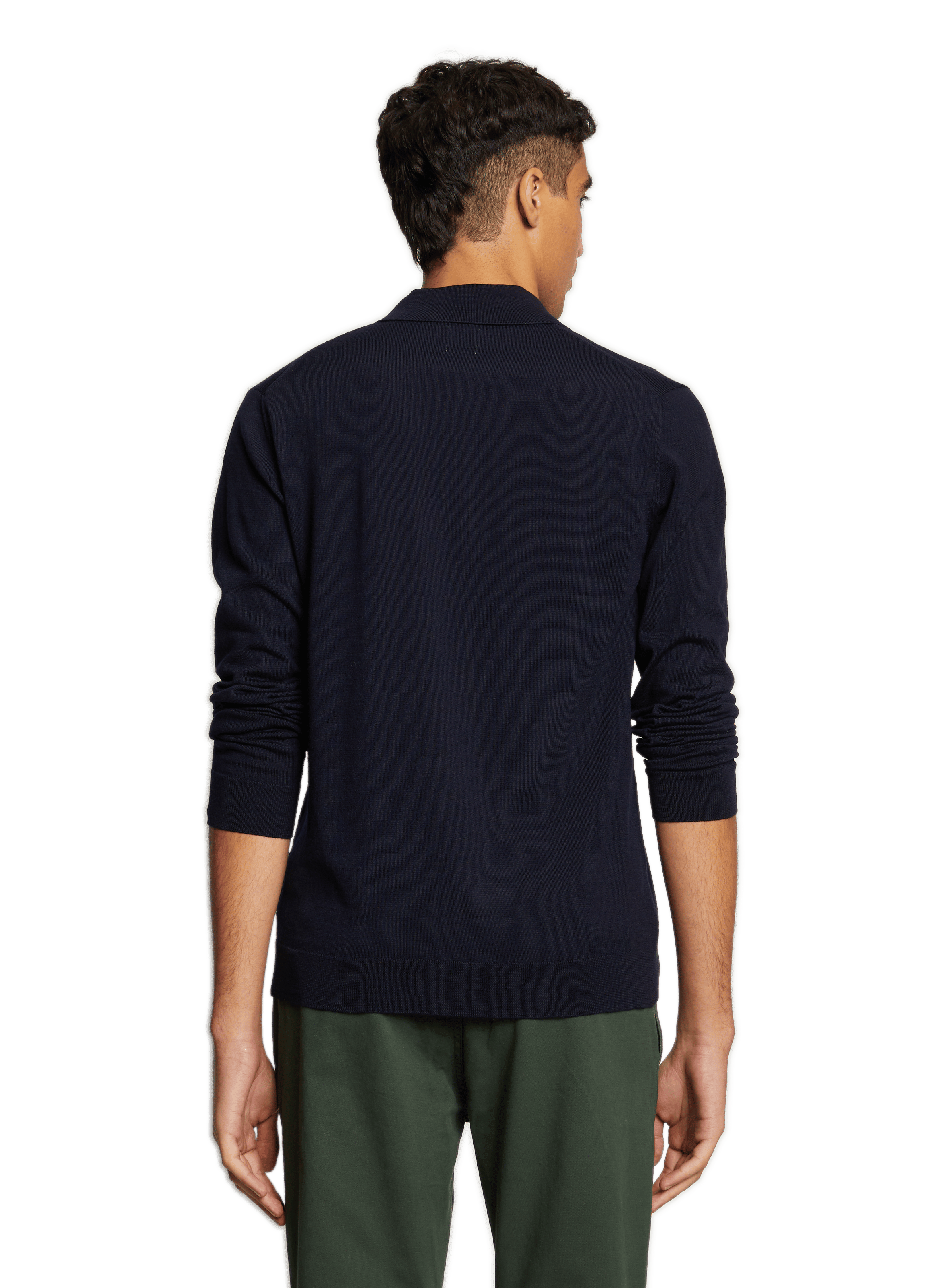 Long-sleeve merino wool flex-p polo AU PRINTEMPS PARIS Blue