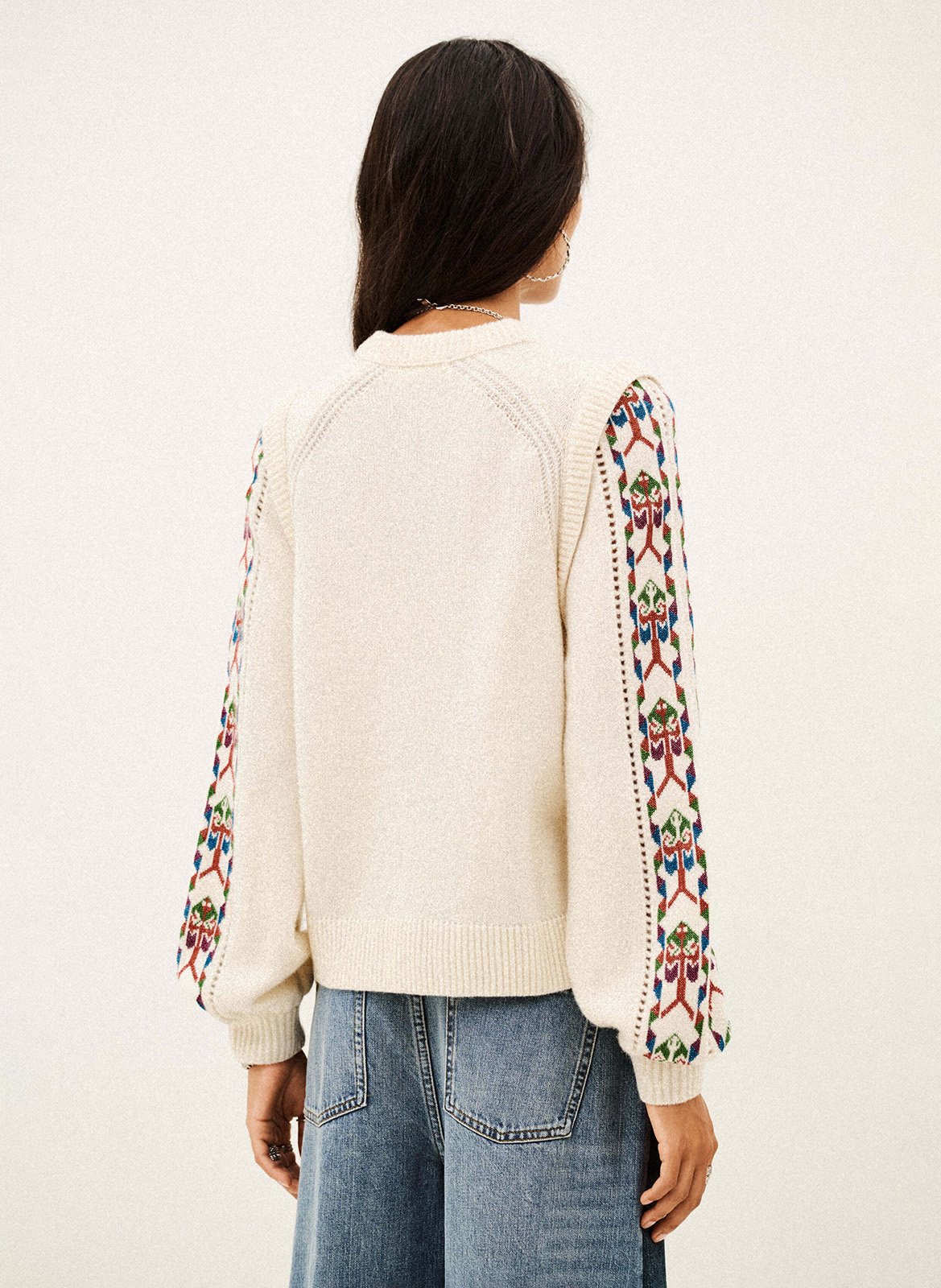 Gestrickter Pullover aus Wollstrick BA&SH Beige