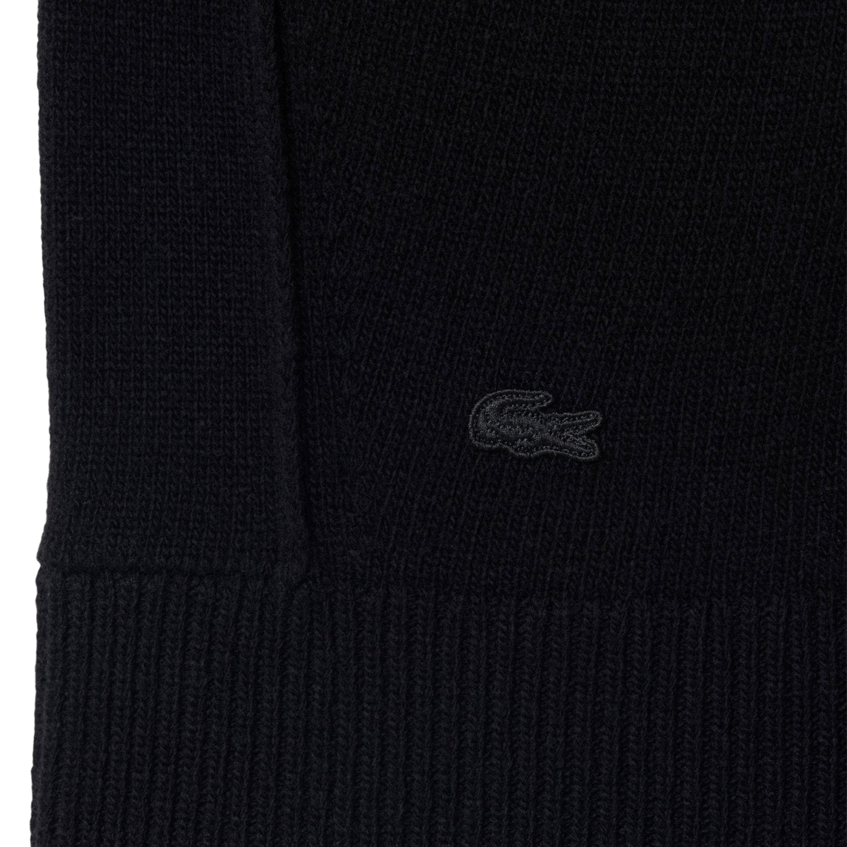 Merino wool hooded jacket LACOSTE Black