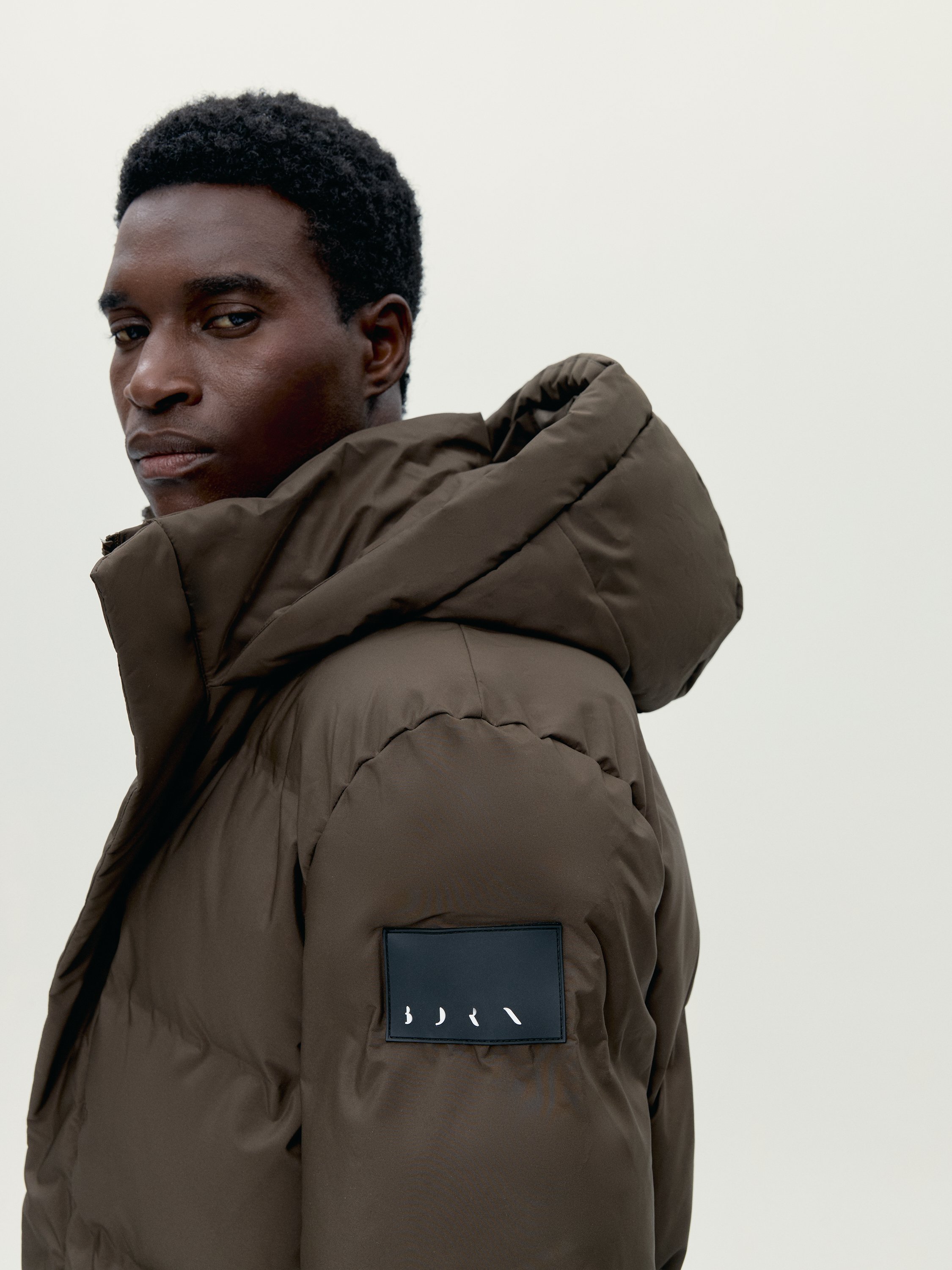 Men's Sport Coat SAIKO 2.0 with Waterproof Hood BORN Brown