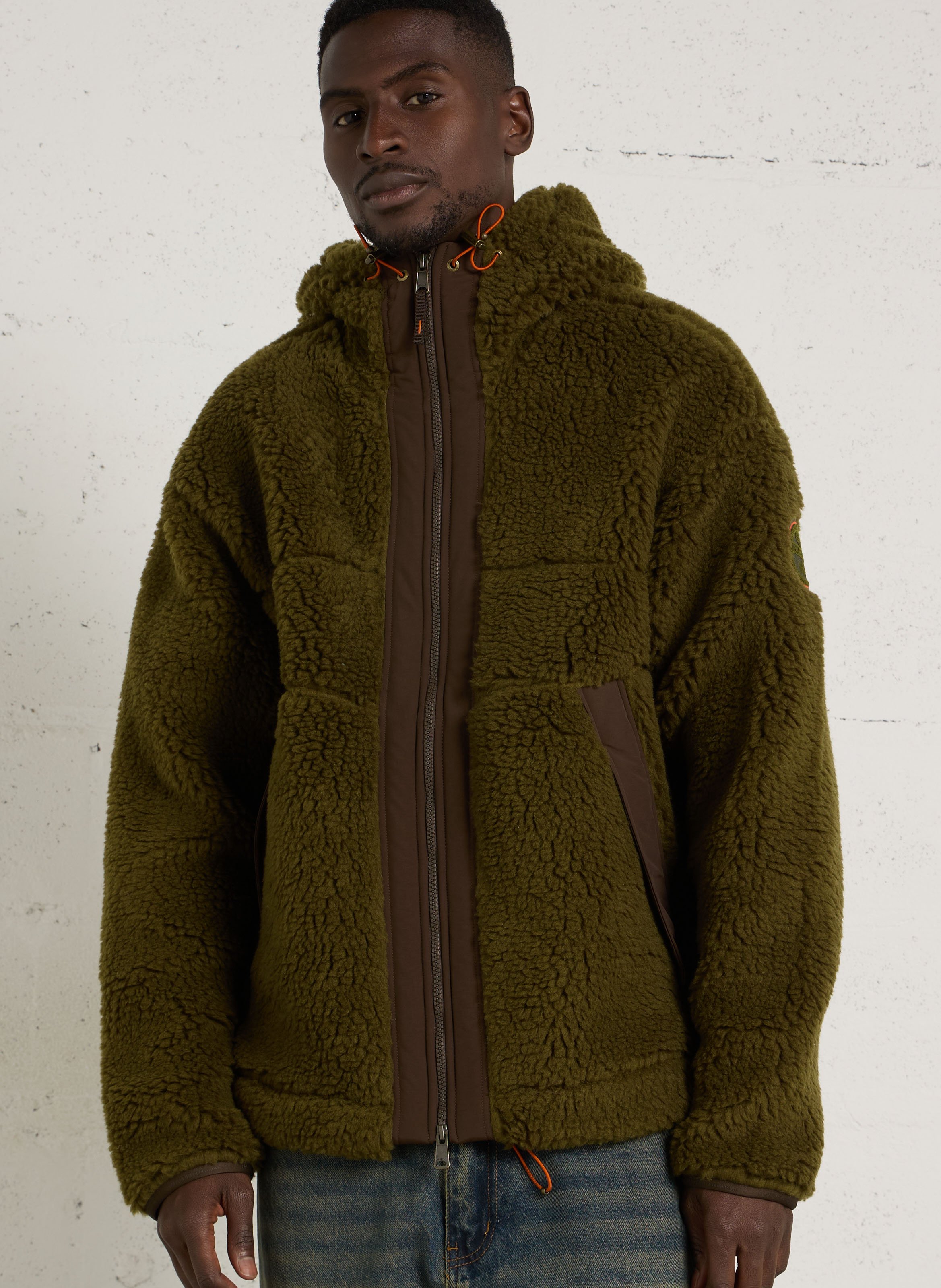 Oversized hooded fleece jacket NAPAPIJRI Green