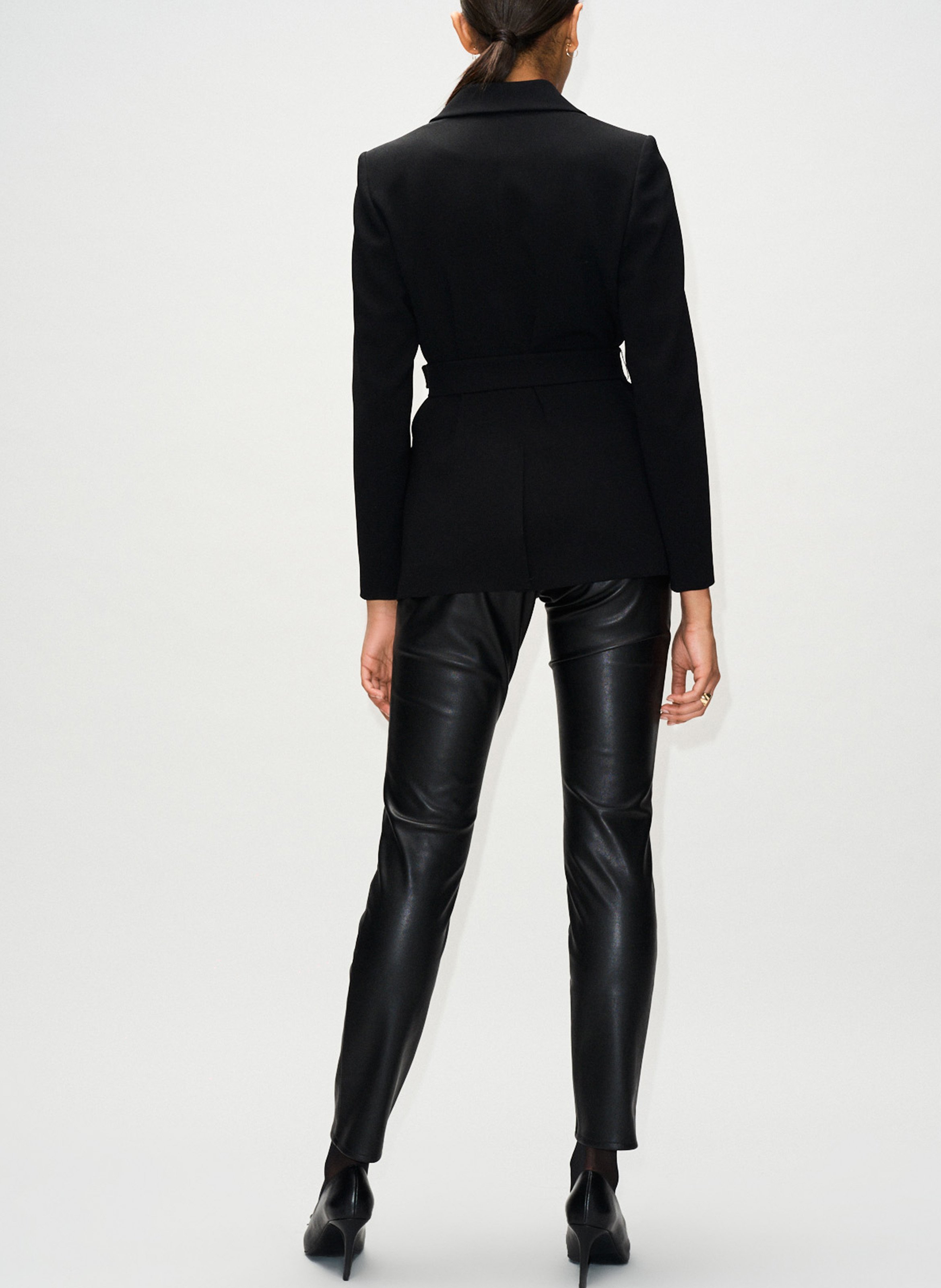 Belted fitted jacket CLAUDIE PIERLOT Black