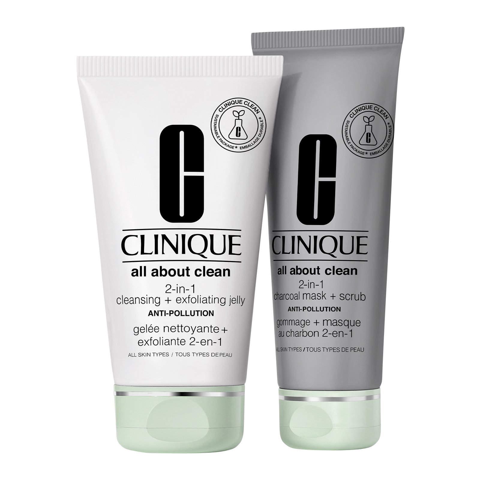 All About Clean Scrub + 2-in-1 Charcoal mask CLINIQUE No color