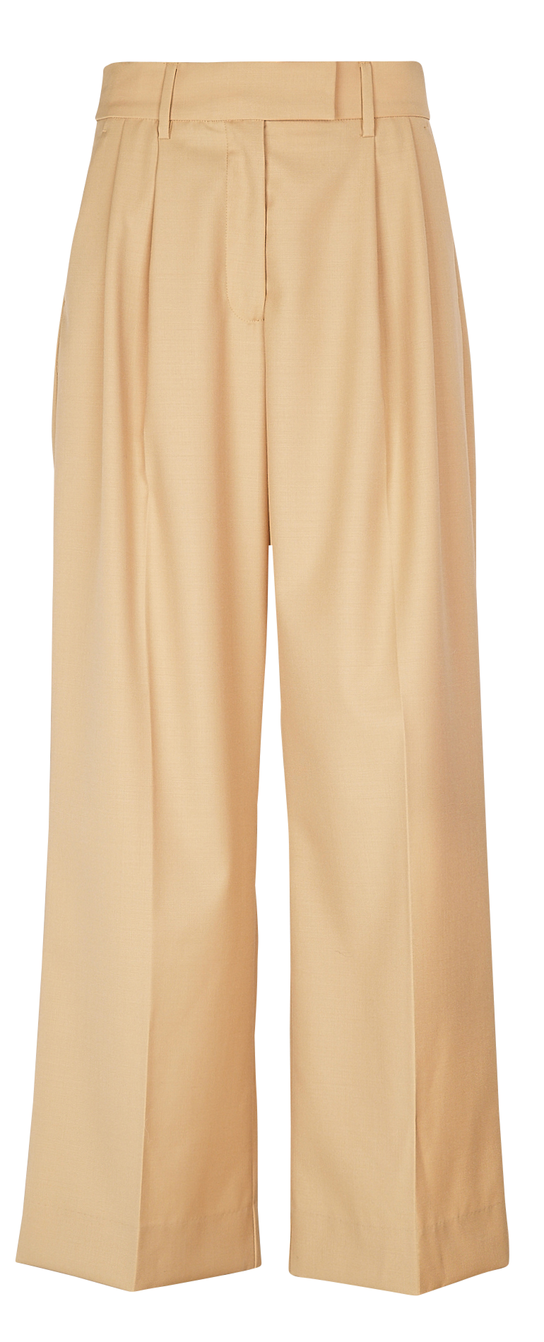 Weite Bundfaltenhose SECOND FEMALE Beige