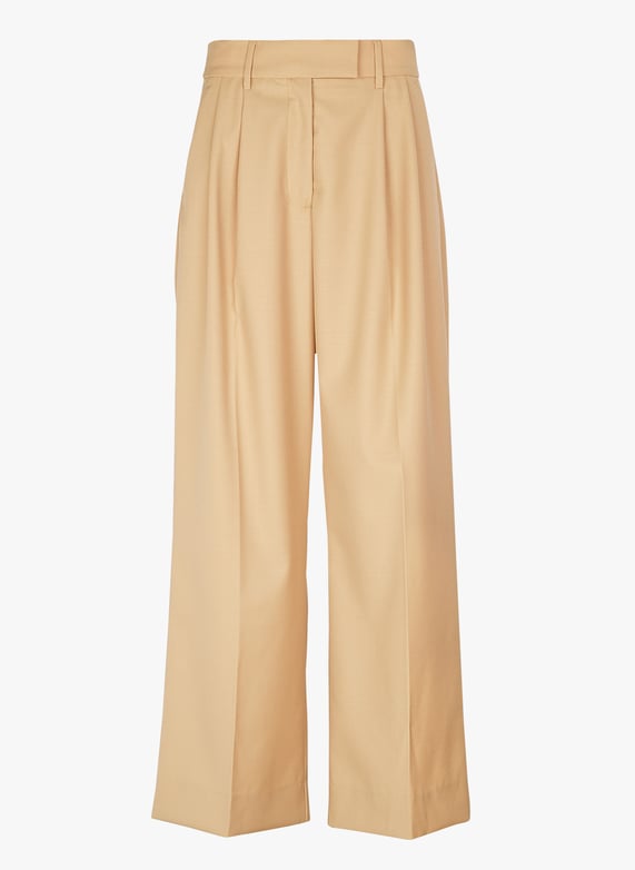 Wide-Leg pleated pants Beige Second female Women Place des