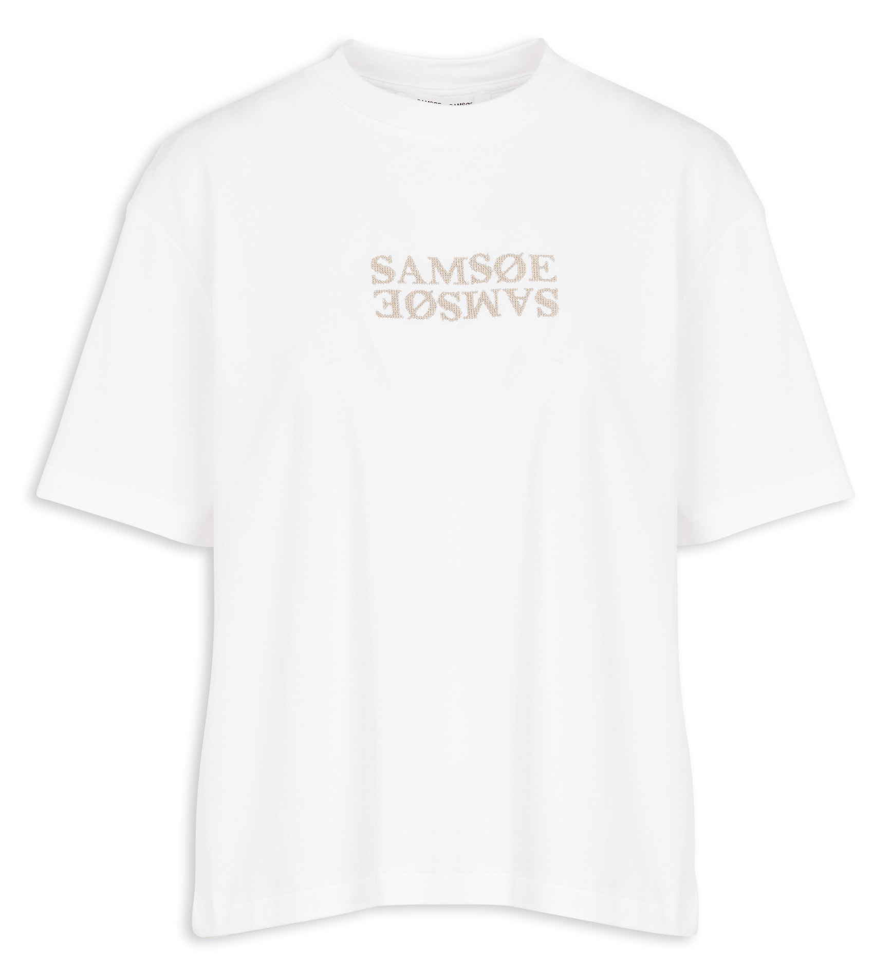 Tee-shirt ample brodé en coton  SAMSOE SAMSOE Blanc