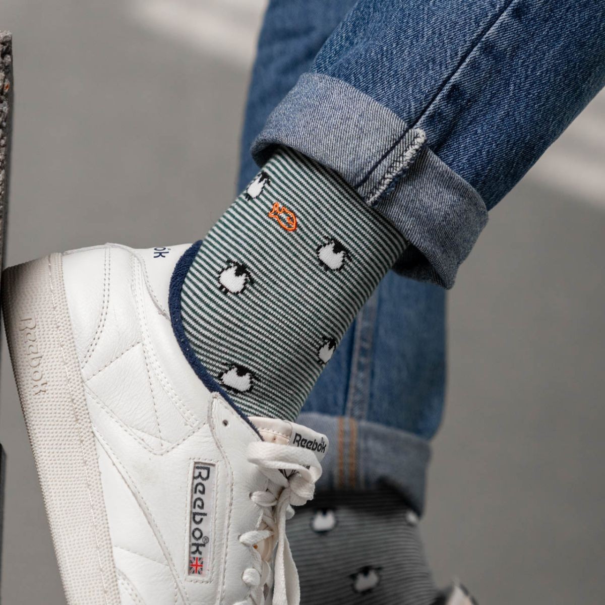 Combed Cotton Animal Socks BILLYBELT Green