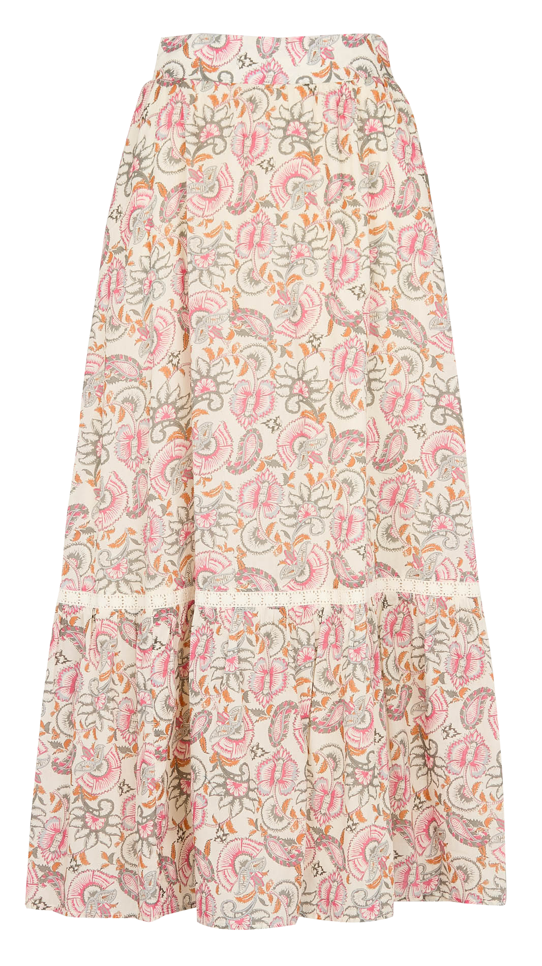 Jupe midi imprimée en coton bio LOUISE MISHA Multicolore