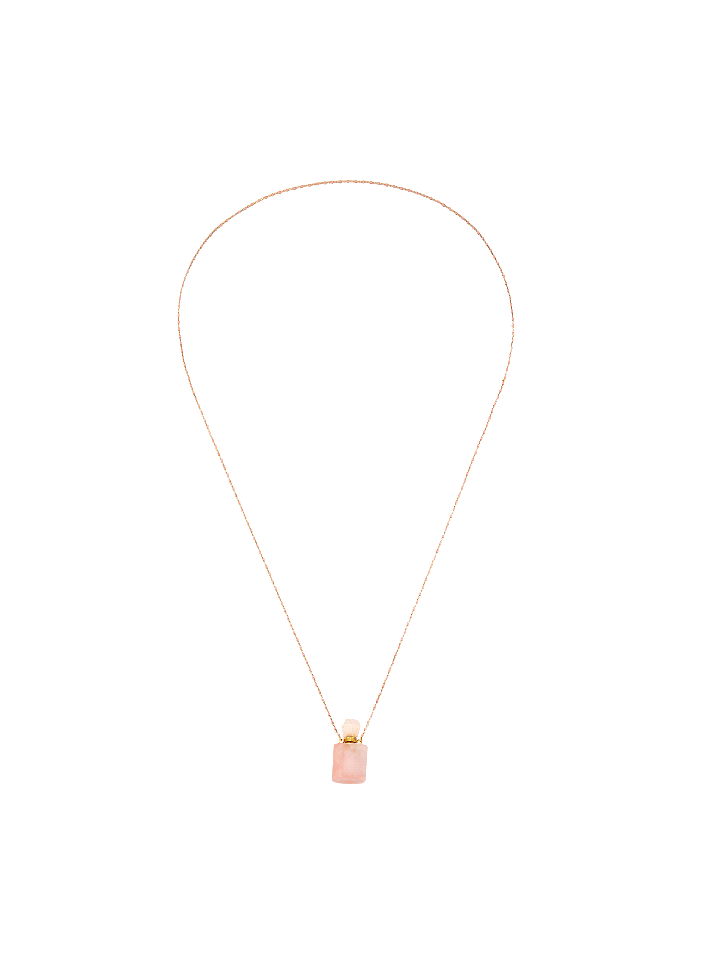 Long necklace in brass and pearls HIPANEMA Pink