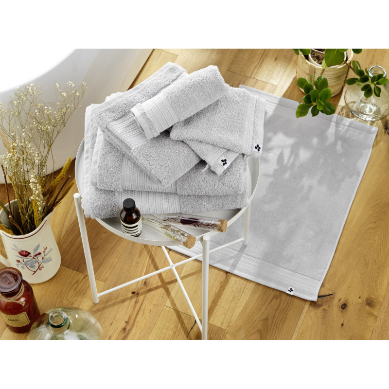 100% combed cotton bath towel L'EFFET PAPILLON Grey