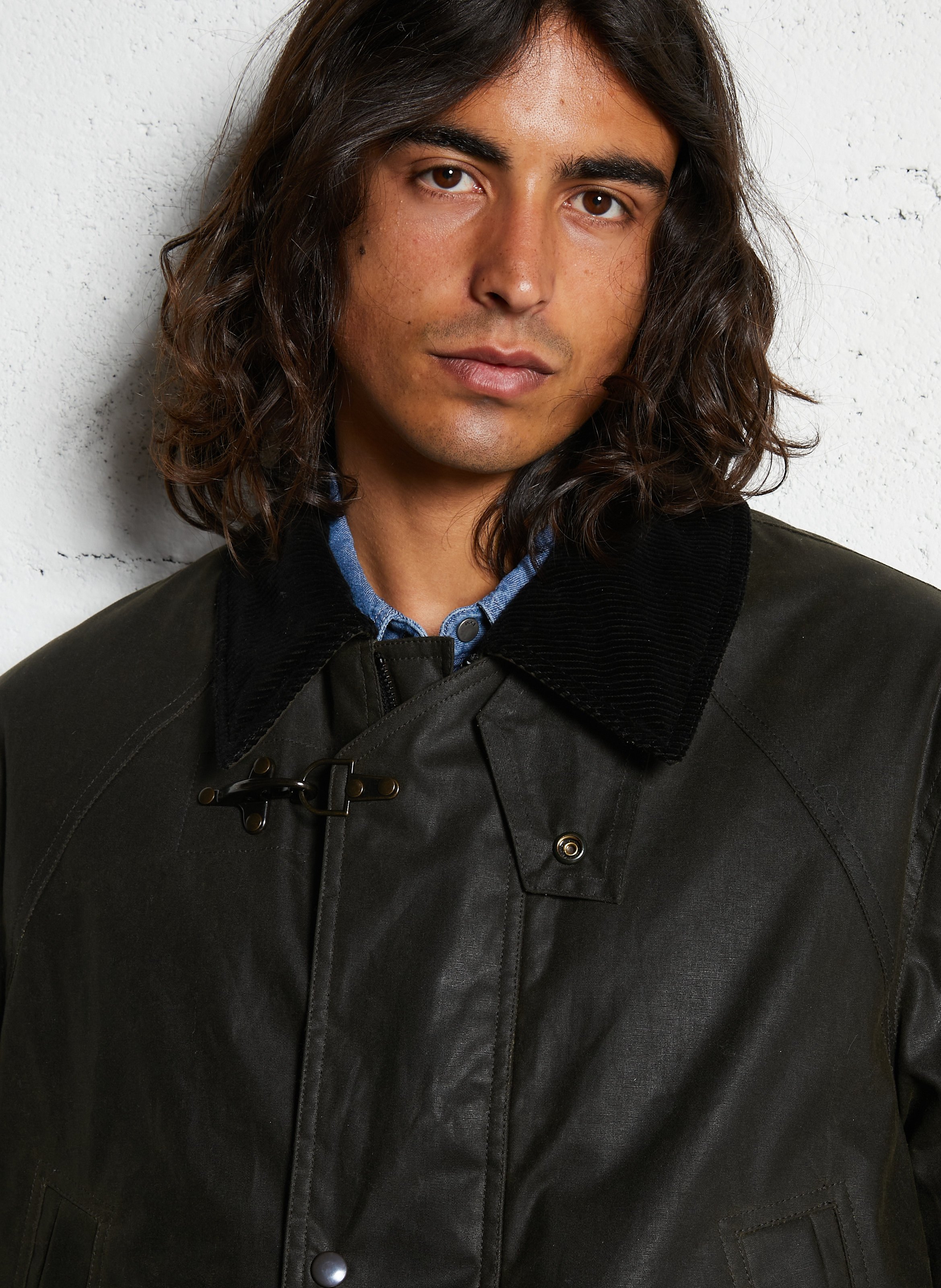 Straight cotton parka IKKS Khaki