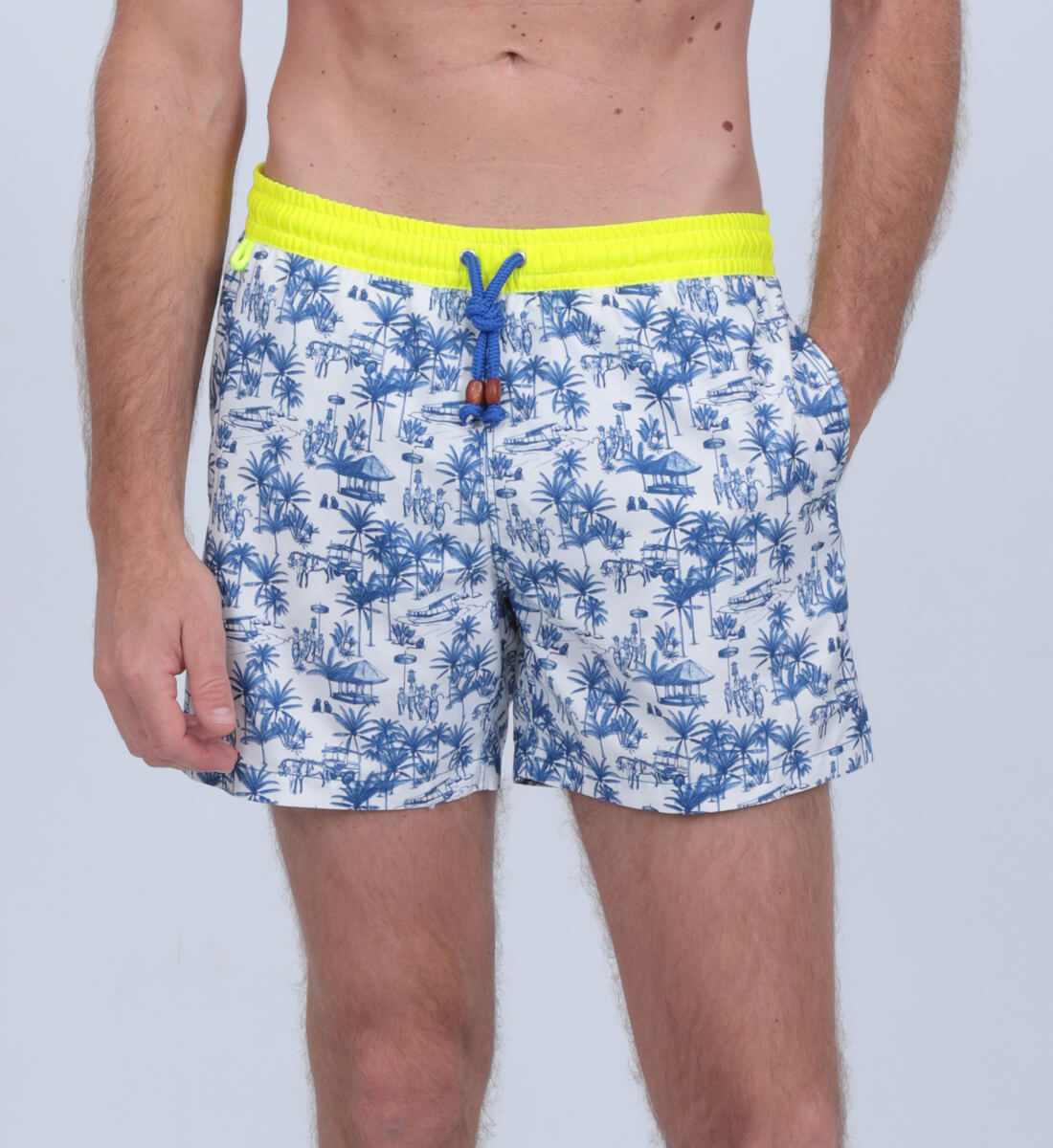 Swim shorts - Balinese canvas GILI'S Blue