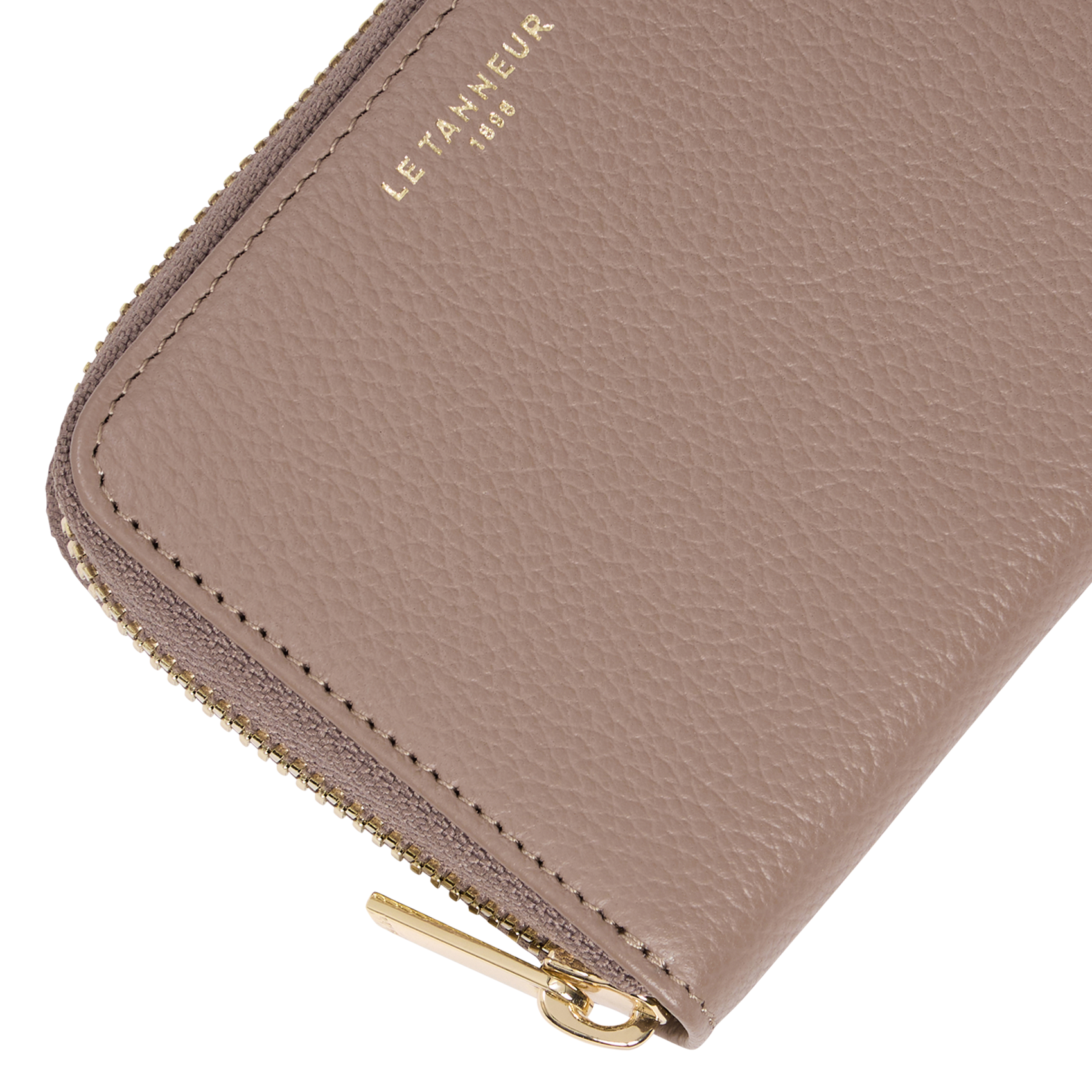 Porte-monnaie en cuir grainé LE TANNEUR Gris