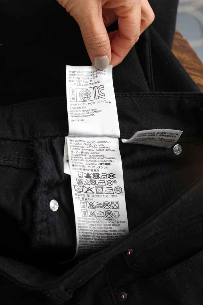 Cotton skinny jeans LEVI'S - Seconde main Black