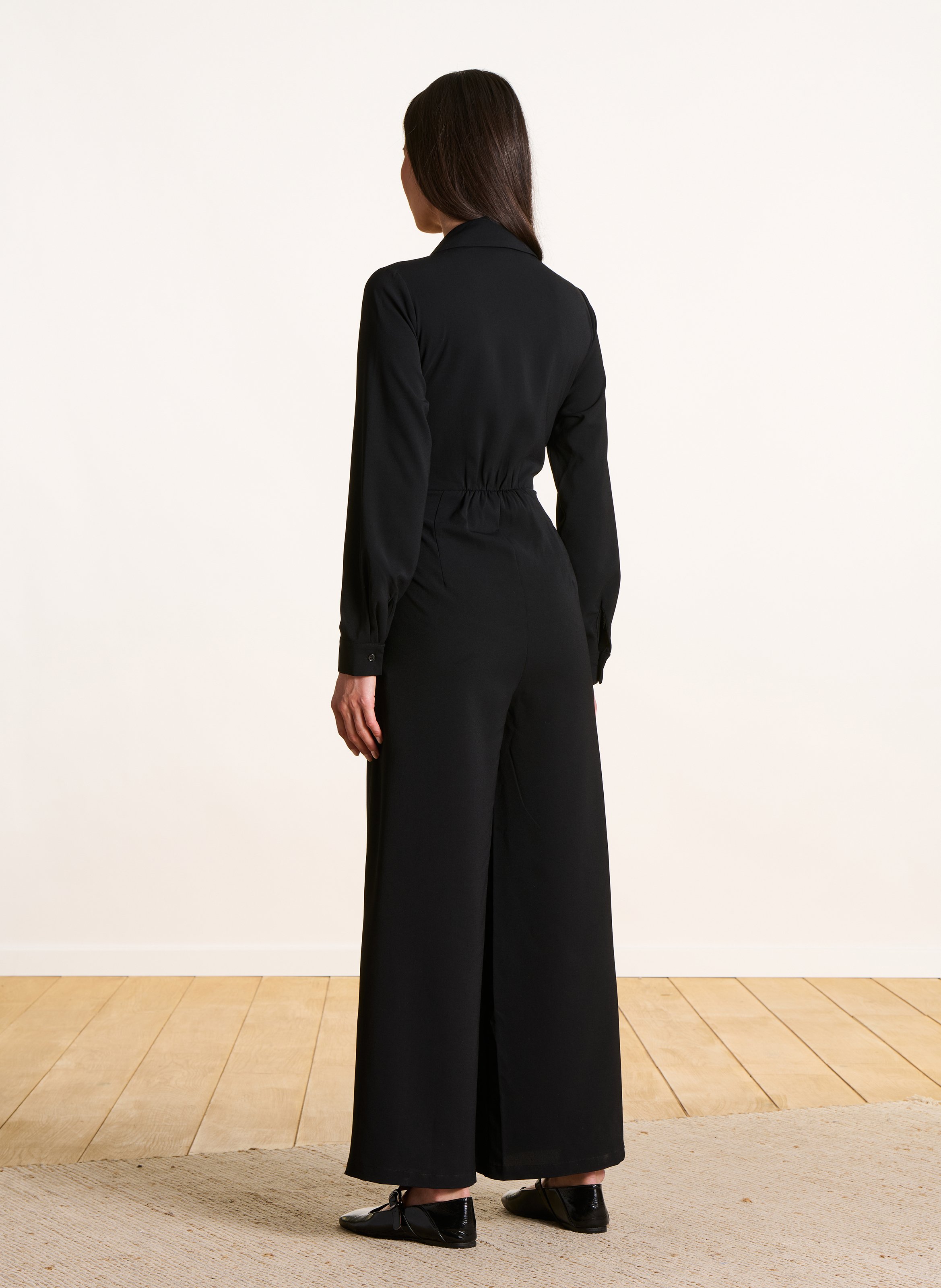 Shirt collar jumpsuit LA FEE MARABOUTEE Black