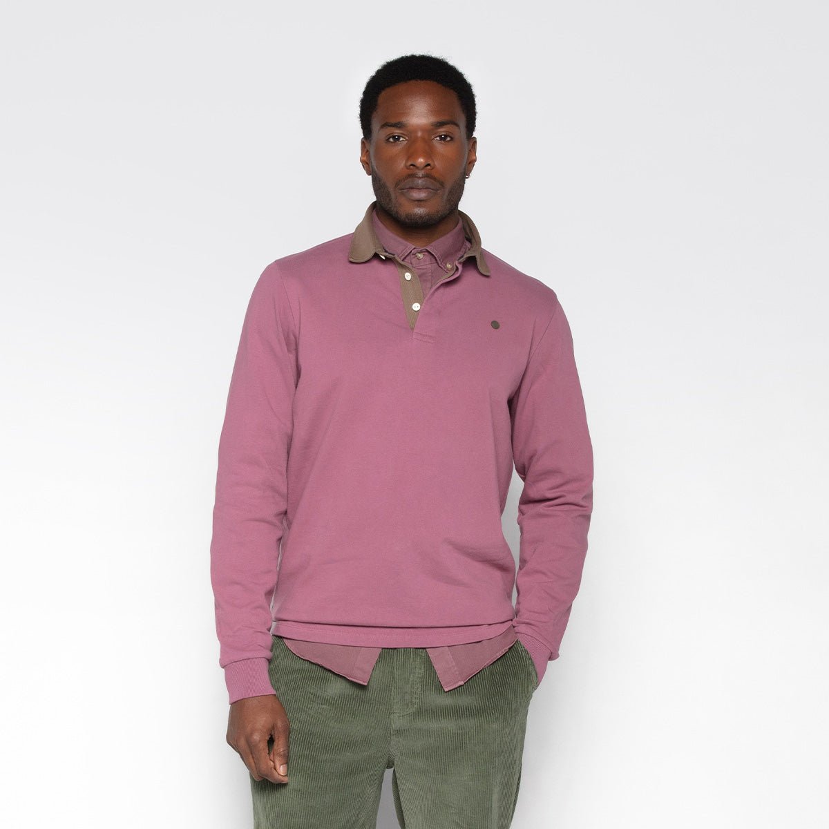 Long-sleeved rugby polo SERGE BLANCO Purple