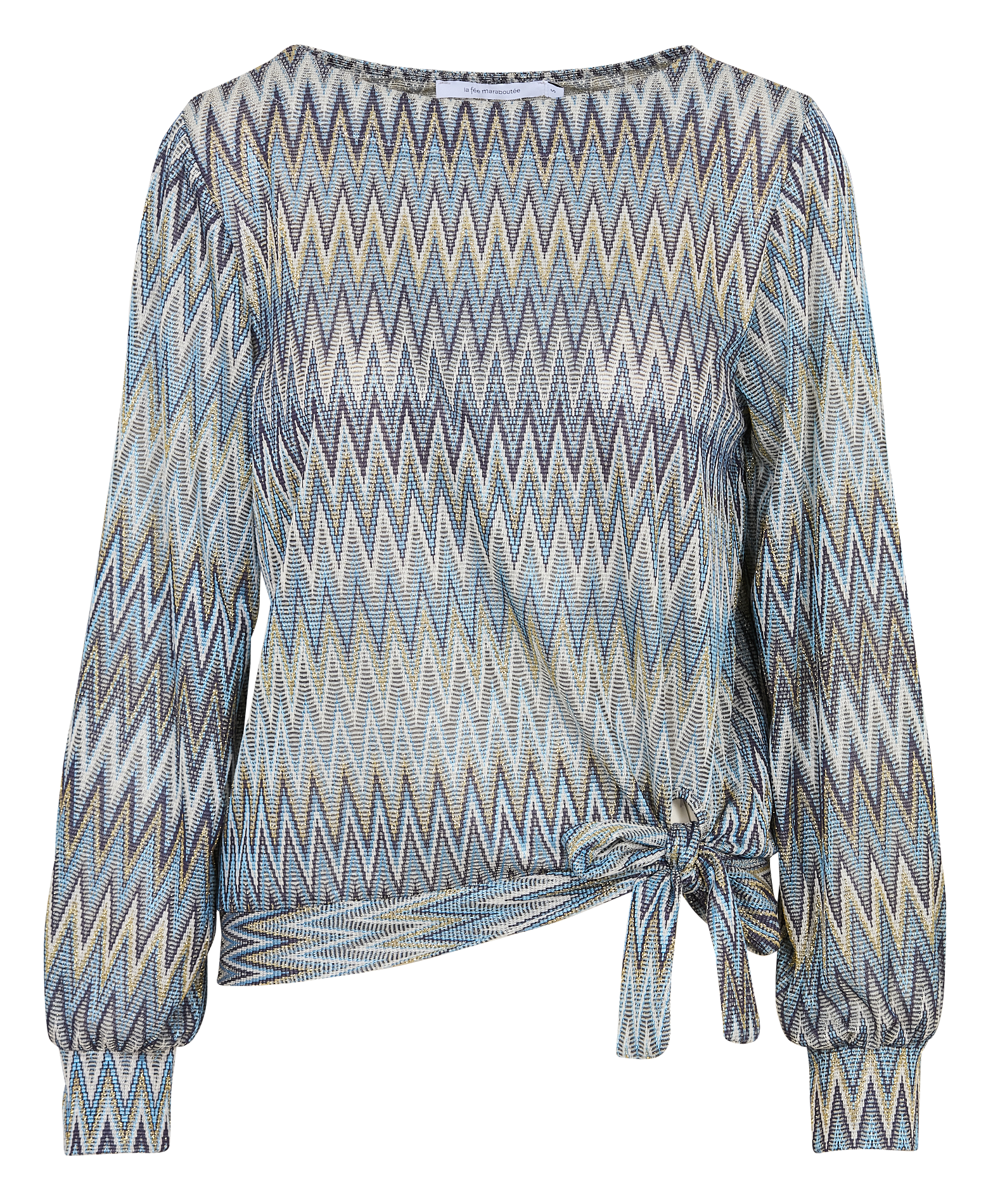 Blouse met ronde hals en print LA FEE MARABOUTEE Blauw