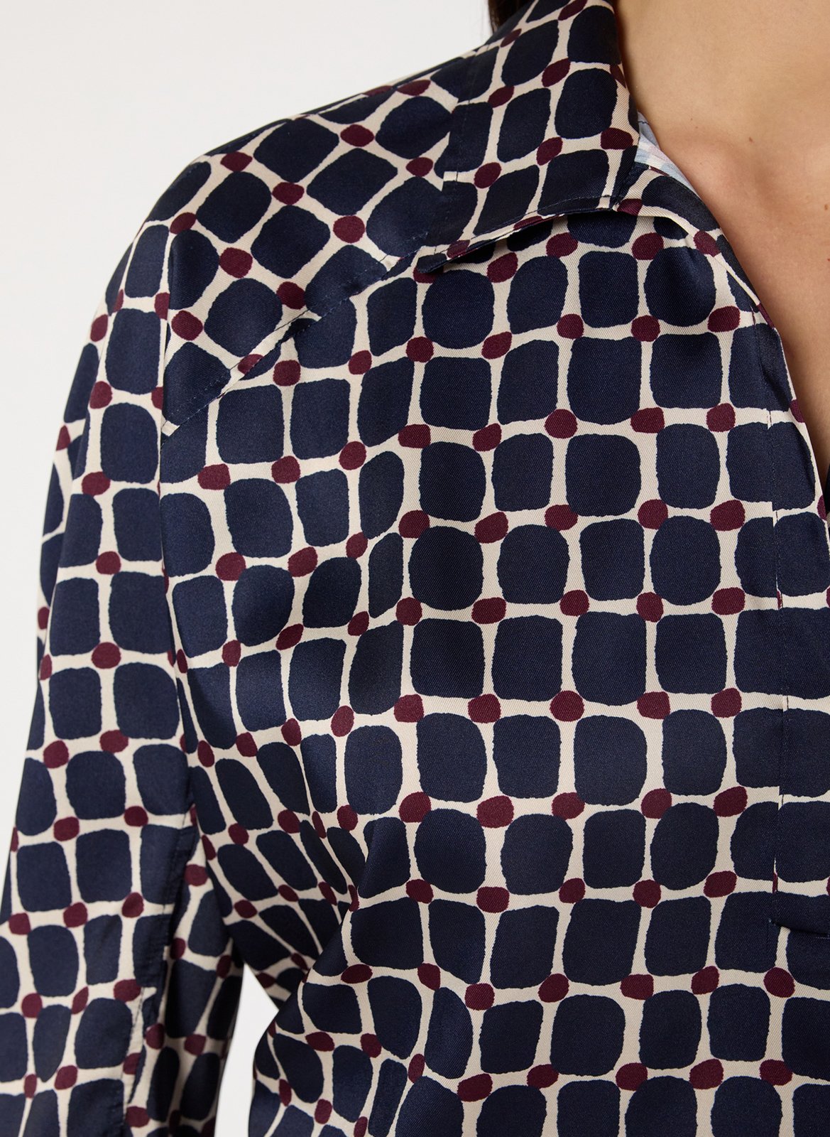 Chemise droite col tunisien imprimée GERARD DAREL Bleu