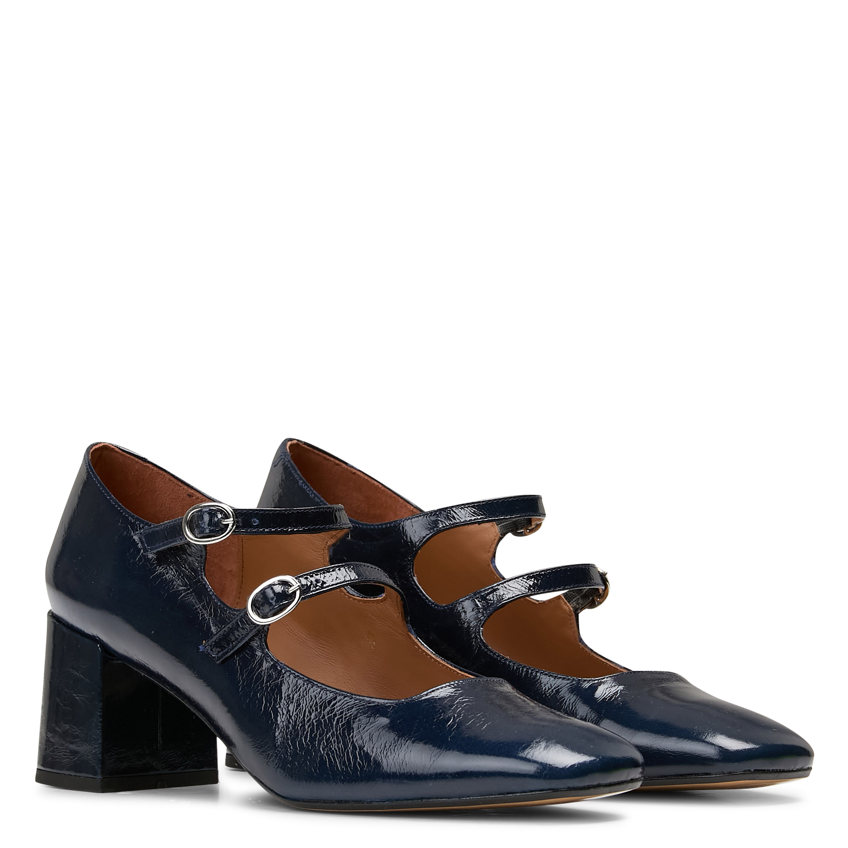 Babies à talons en cuir verni MELLOW YELLOW Bleu