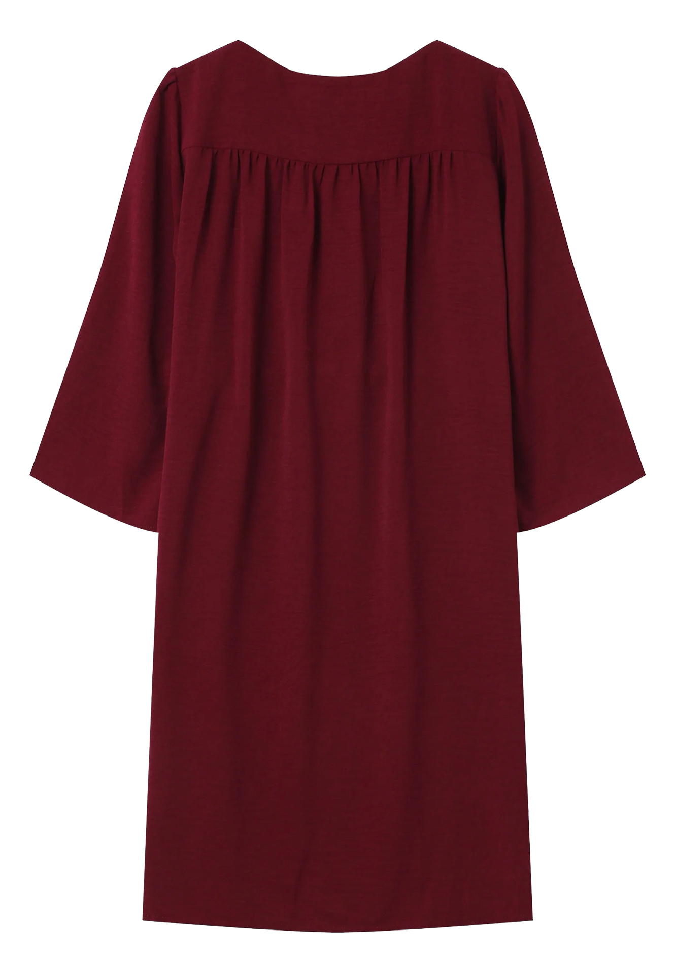 Robe courte col V unie GRACE ET MILA Rouge