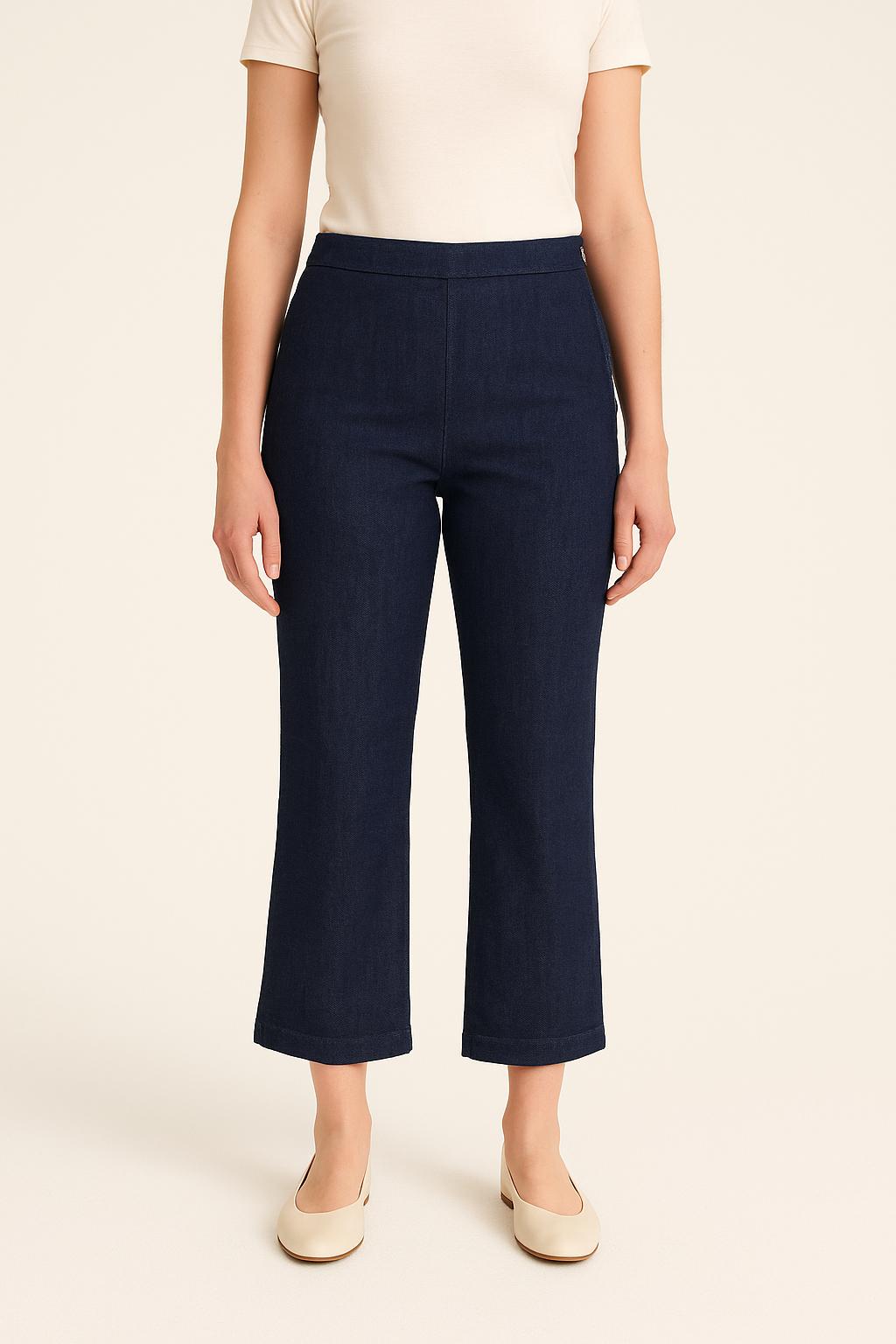 Cropped slim jeans with studs SEZANE - Seconde main Blue