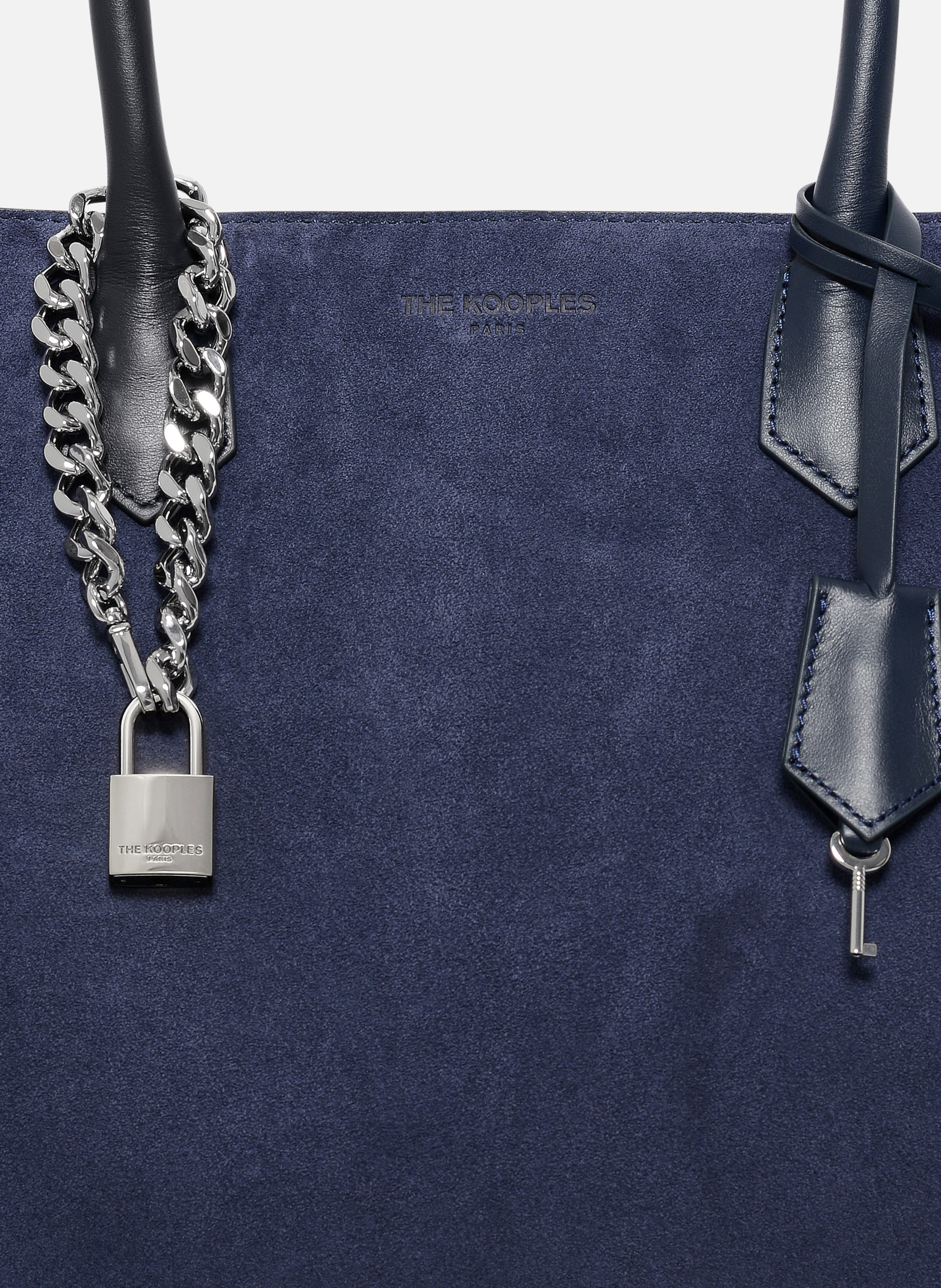 Ming L suede tote bag THE KOOPLES Blue