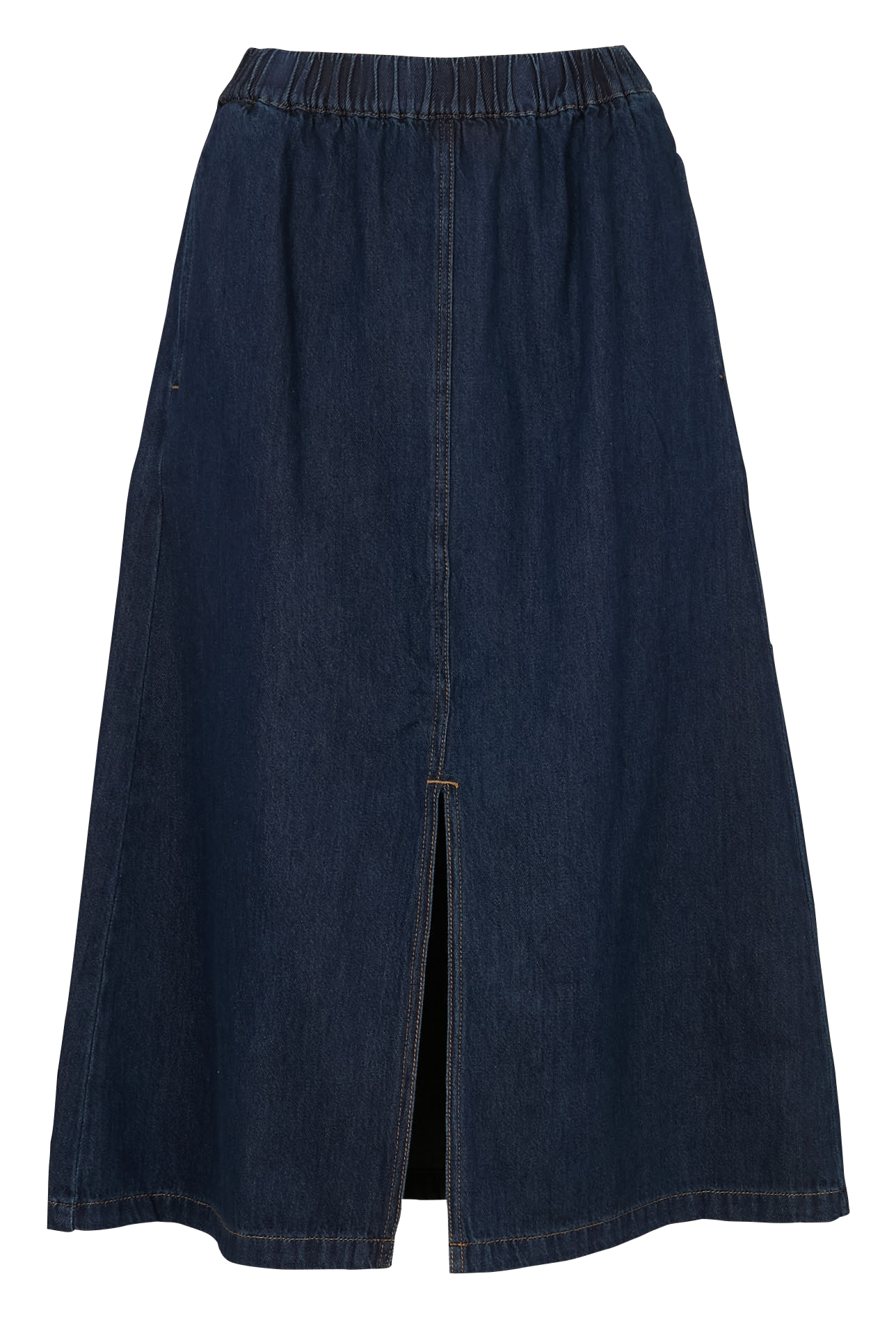 Jean midi en denim de coton MAISON 123 Bleu